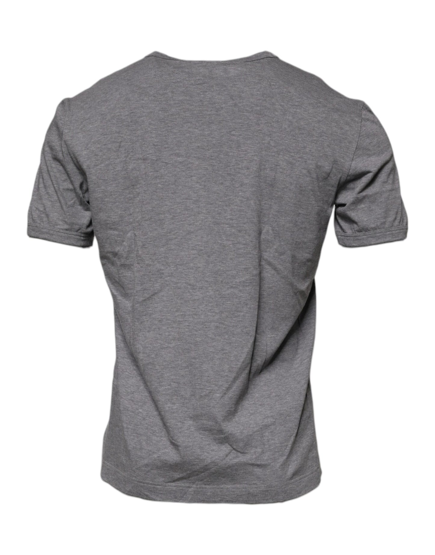 T-shirt ras du cou en coton gris avec logo imprimé pour homme