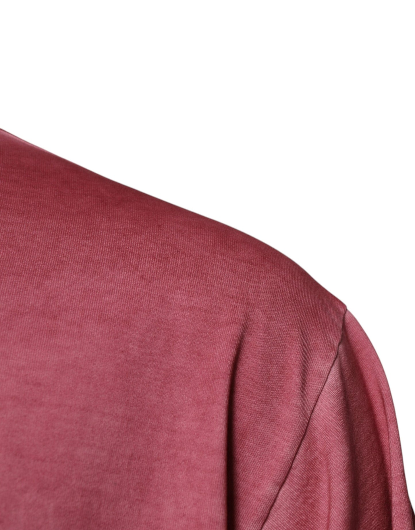 T-shirt col rond en coton imprimé logo rose