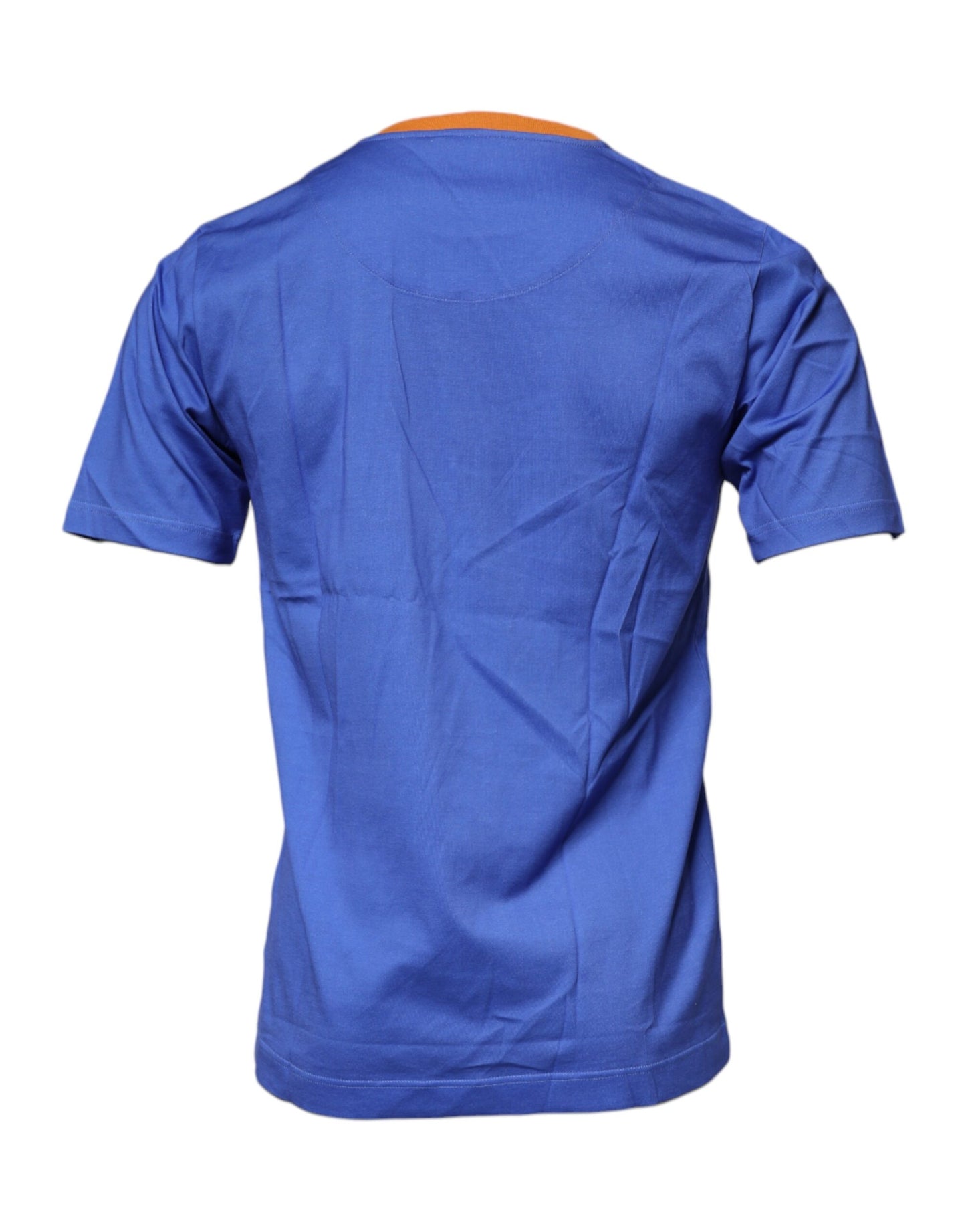 T-shirt ras du cou en coton à imprimé graphique bleu