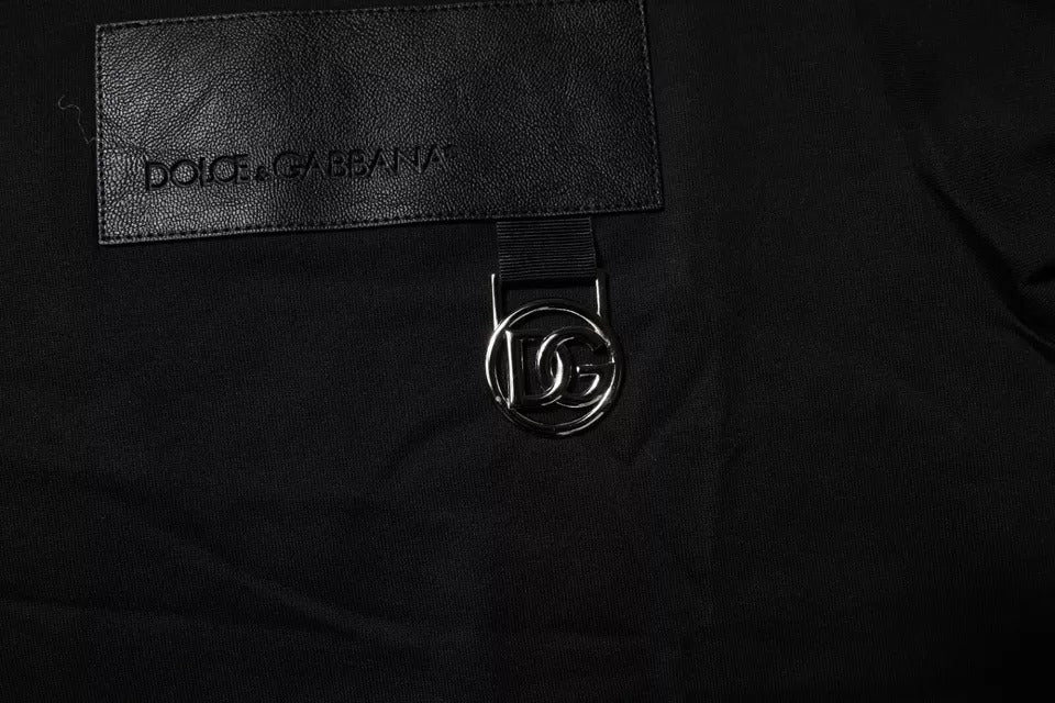 T-shirt ras du cou en coton avec logo noir