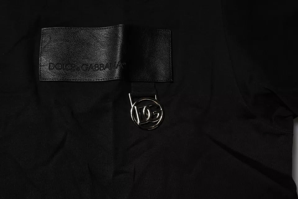 T-shirt ras du cou en coton avec logo noir