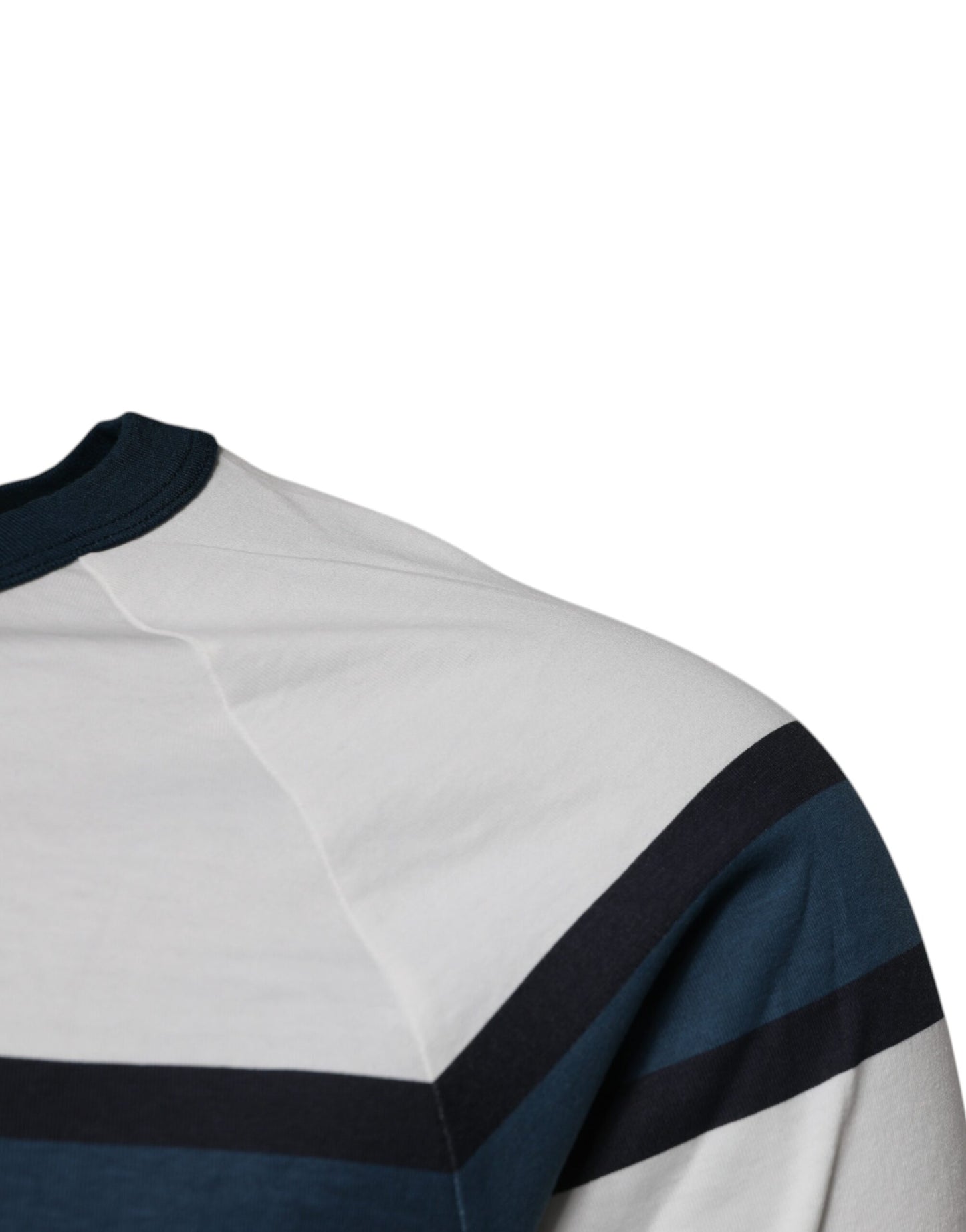 T-shirt col rond en coton blanc avec logo imprimé pour homme