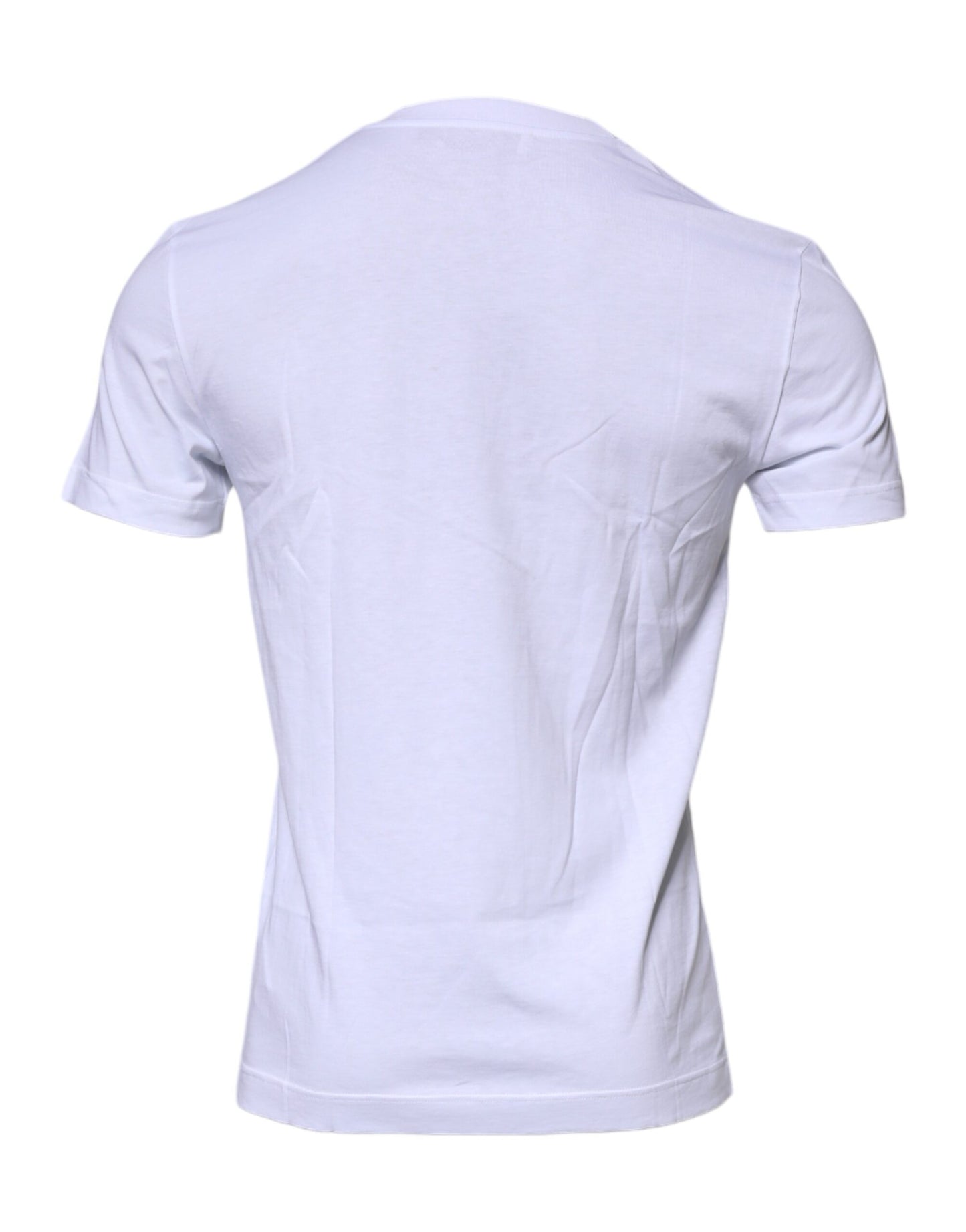 T-shirt ras du cou en coton avec plaque logo blanche