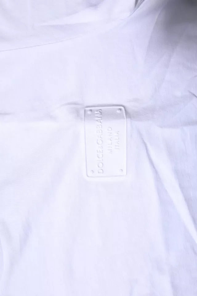 T-shirt ras du cou en coton avec plaque logo blanche