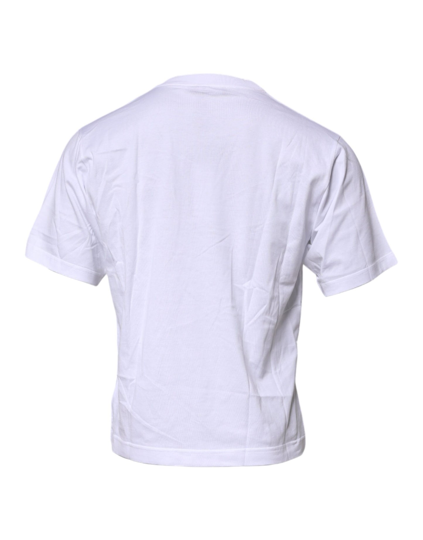 T-shirt ras du cou en coton avec logo blanc