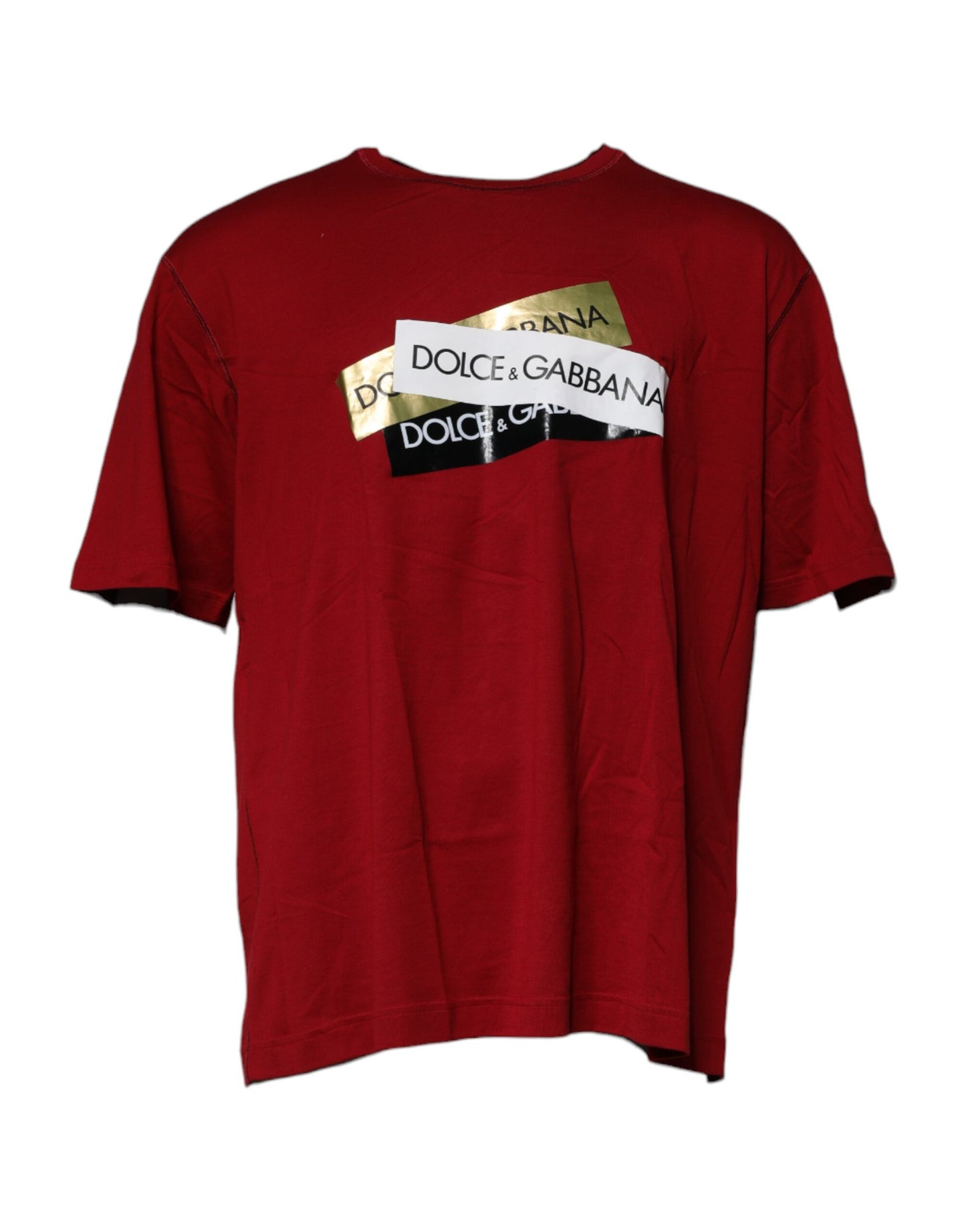 T-shirt ras du cou en coton avec logo rouge
