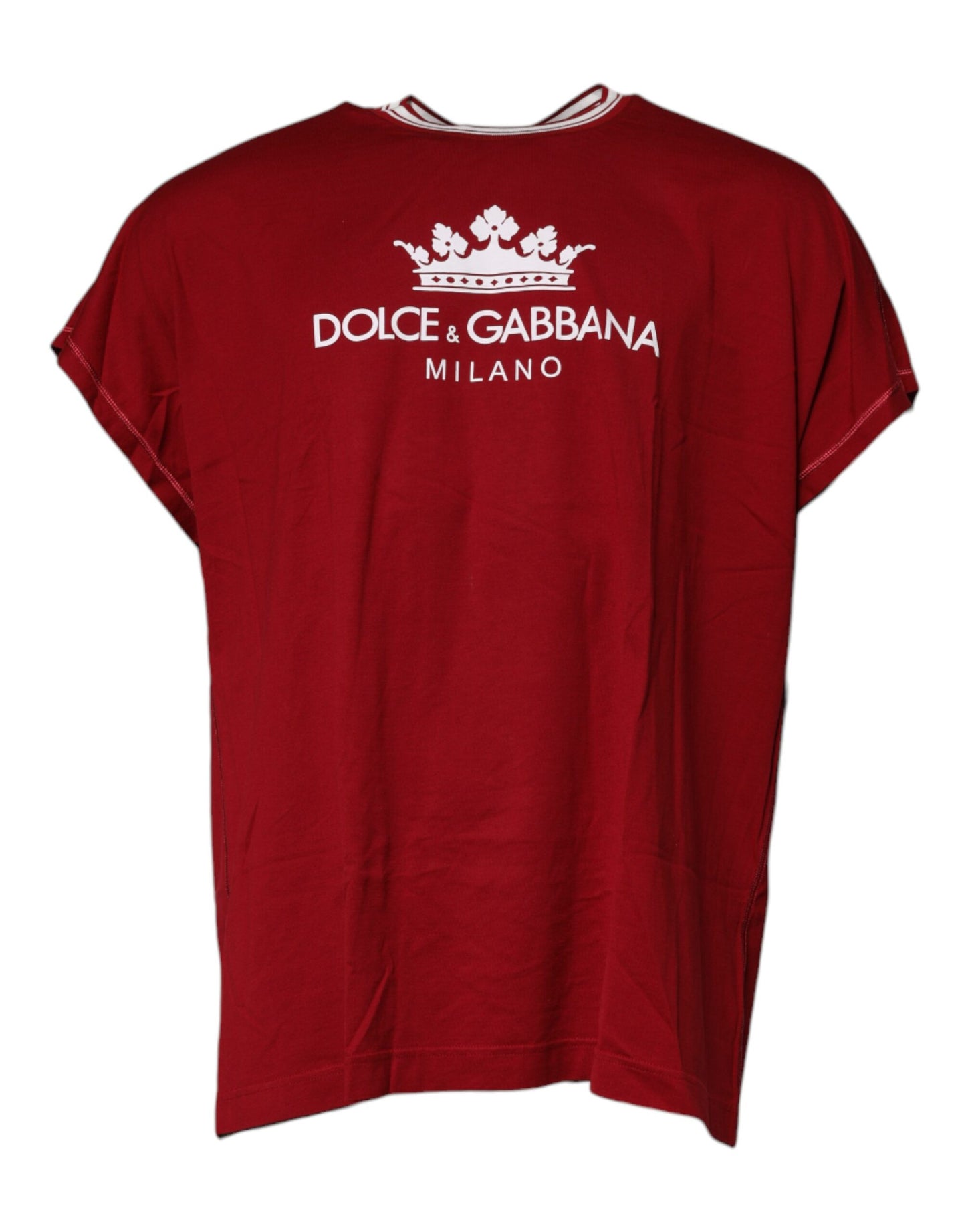 T-shirt ras du cou en coton avec logo couronne rouge