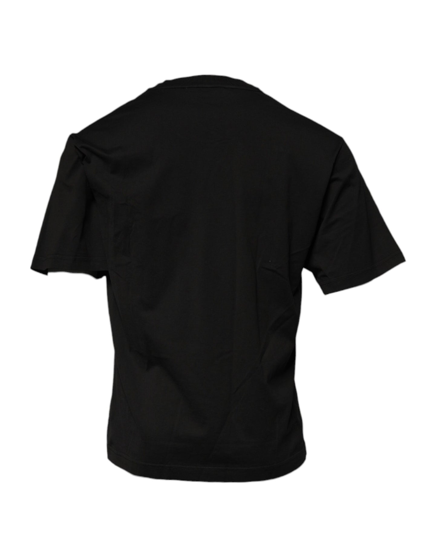 T-shirt ras du cou en coton noir avec logo DG