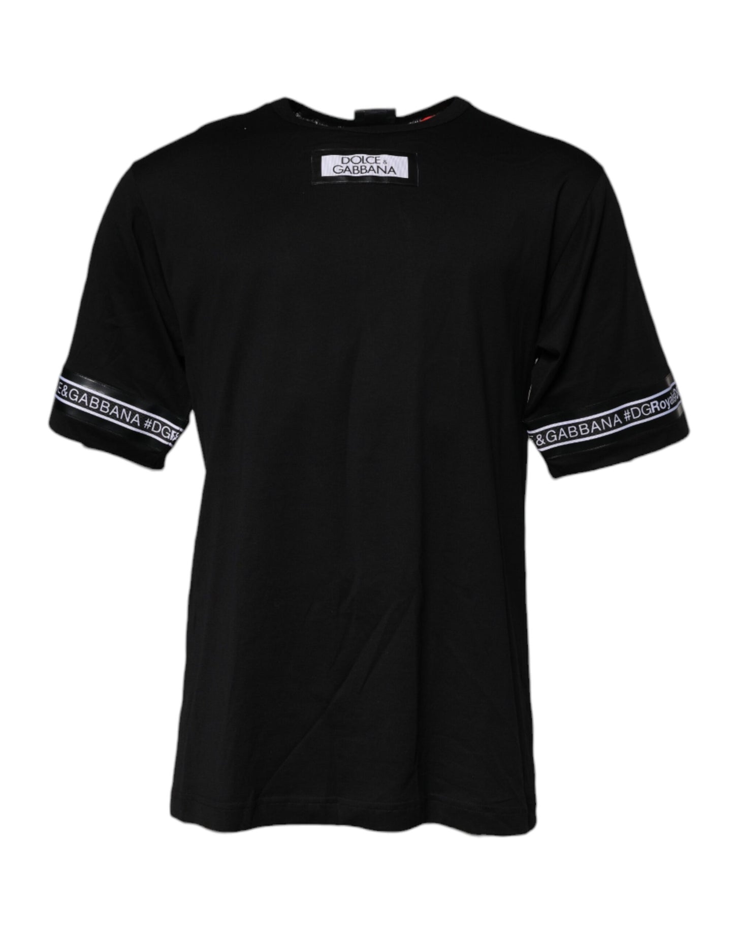 T-shirt ras du cou en coton noir #DGMILLENNIALS