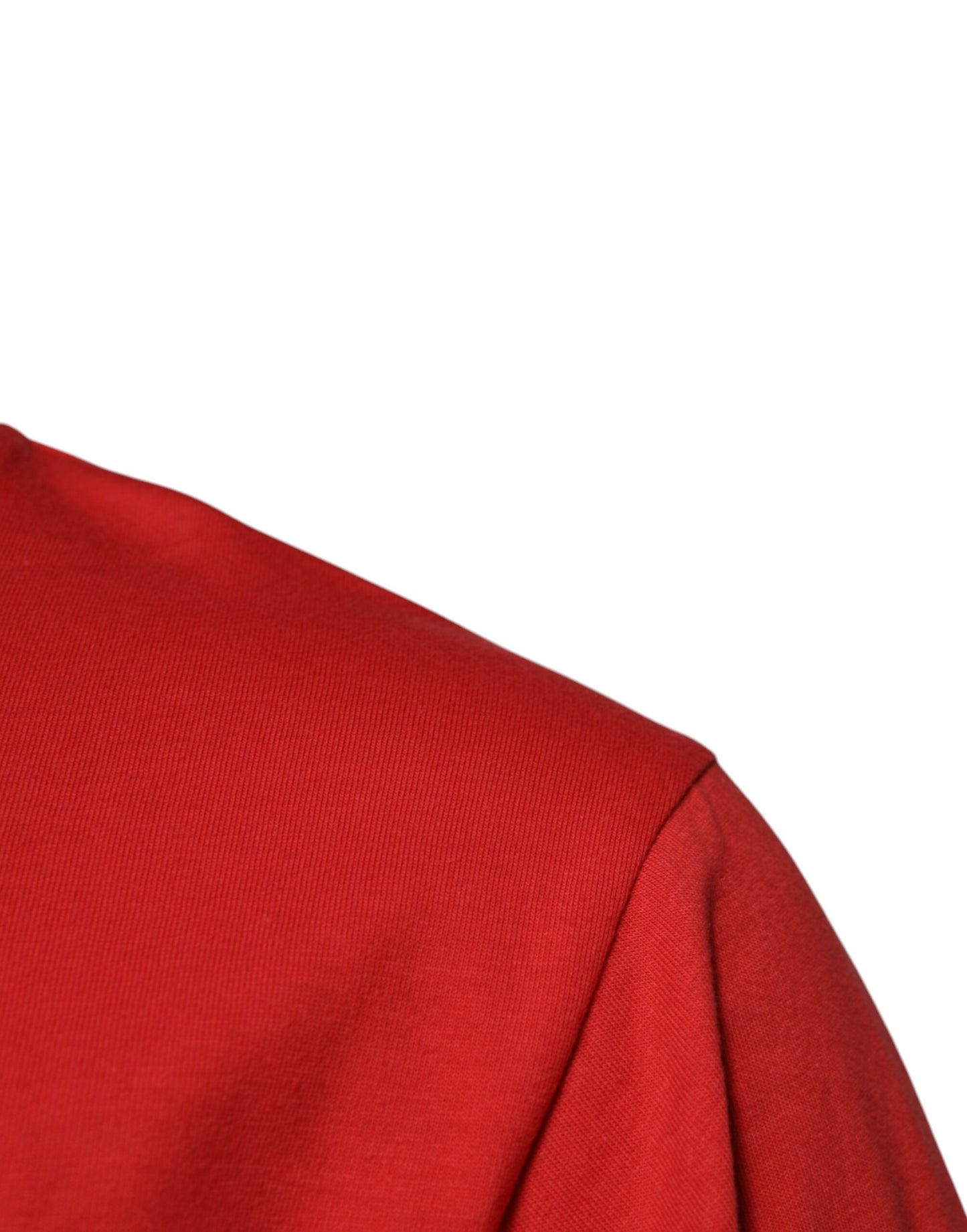 T-shirt ras du cou en coton rouge avec logo DG