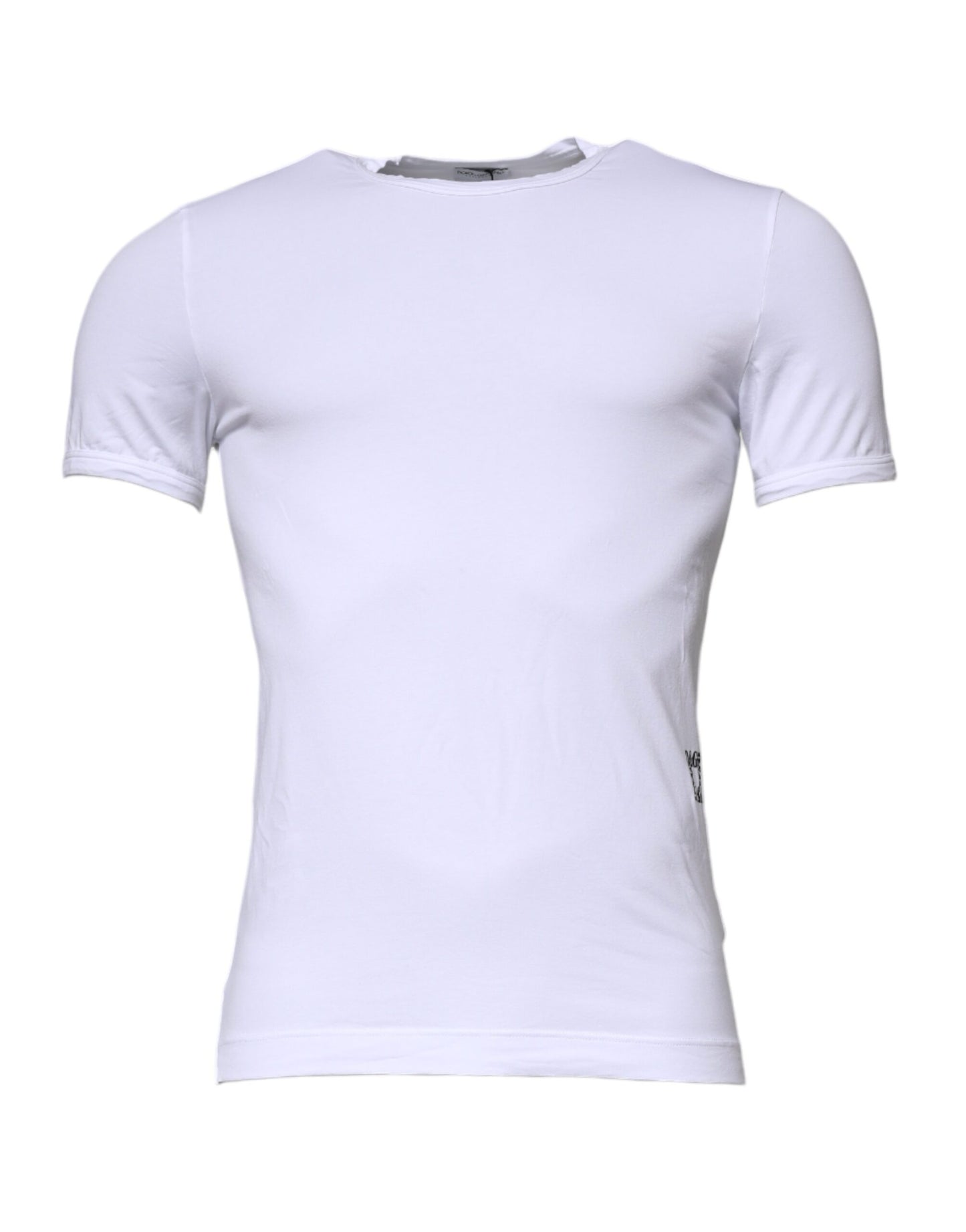 T-shirt ras du cou en coton extensible blanc