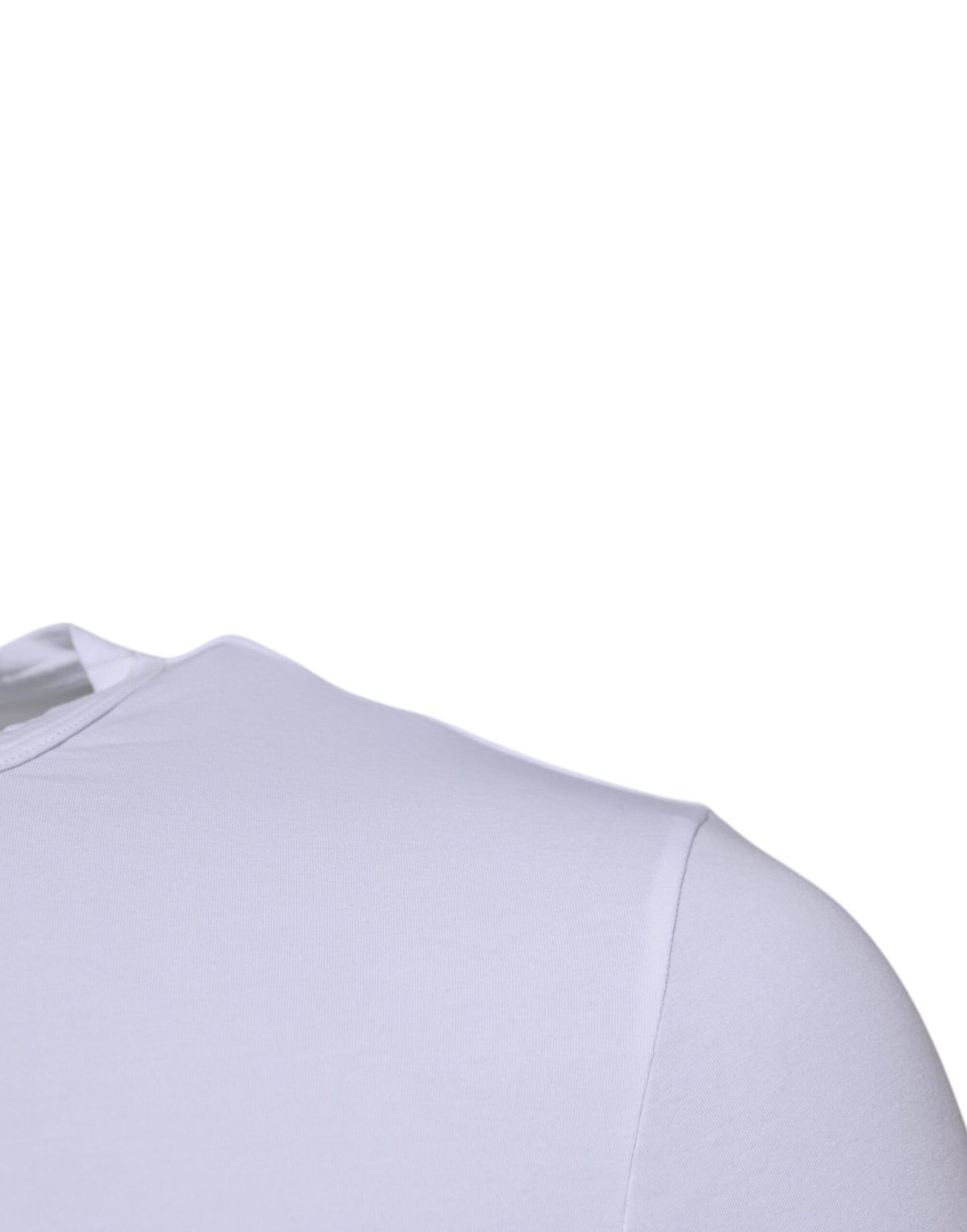 T-shirt ras du cou en coton extensible blanc