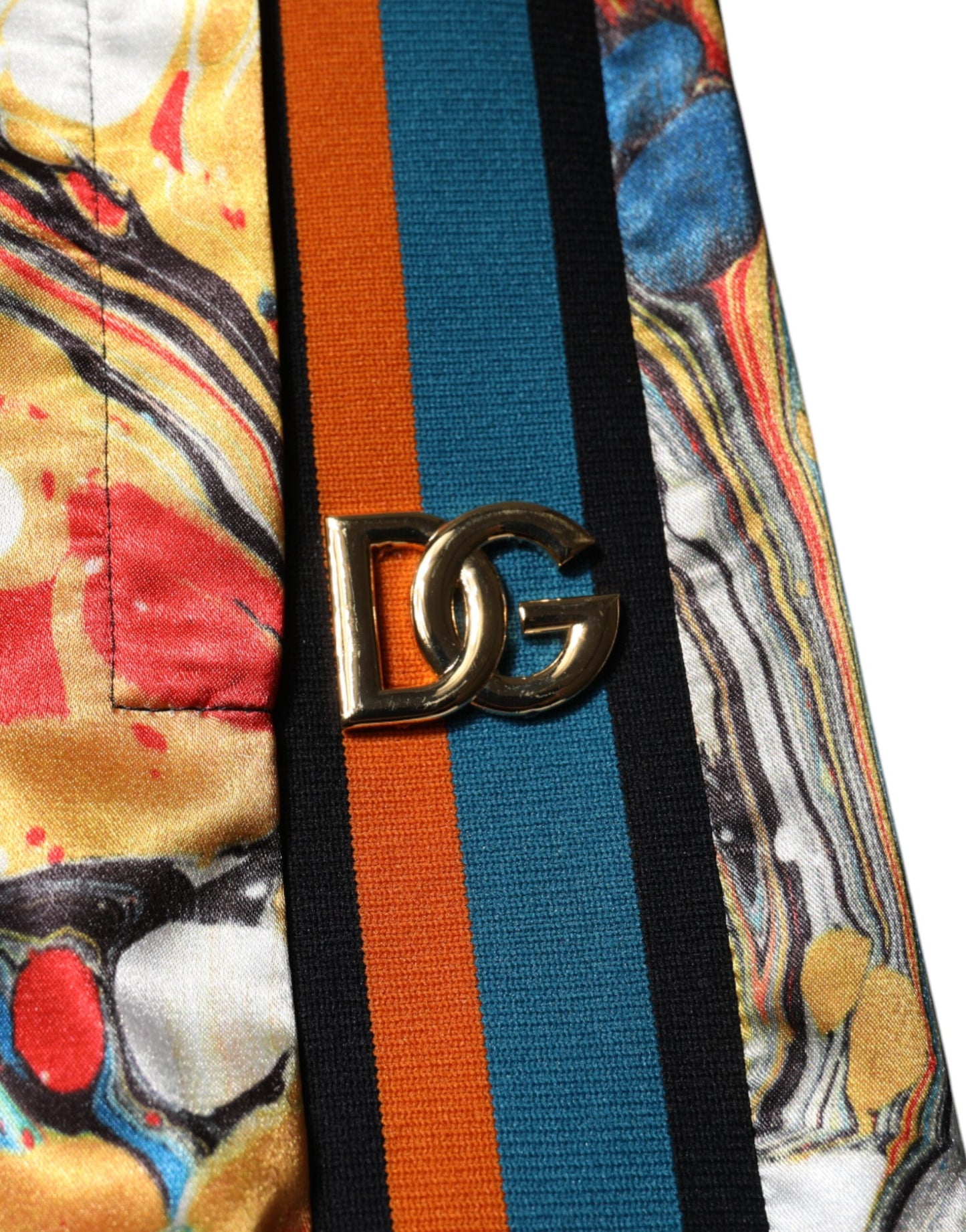 Pantalon de survêtement en satin marbré multicolore pour homme