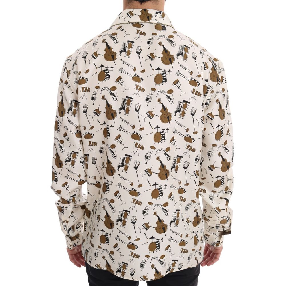 Camisa de seda multicolor