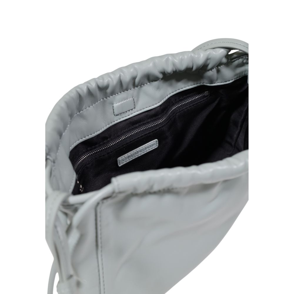 Sac à main gris en polyester recyclé