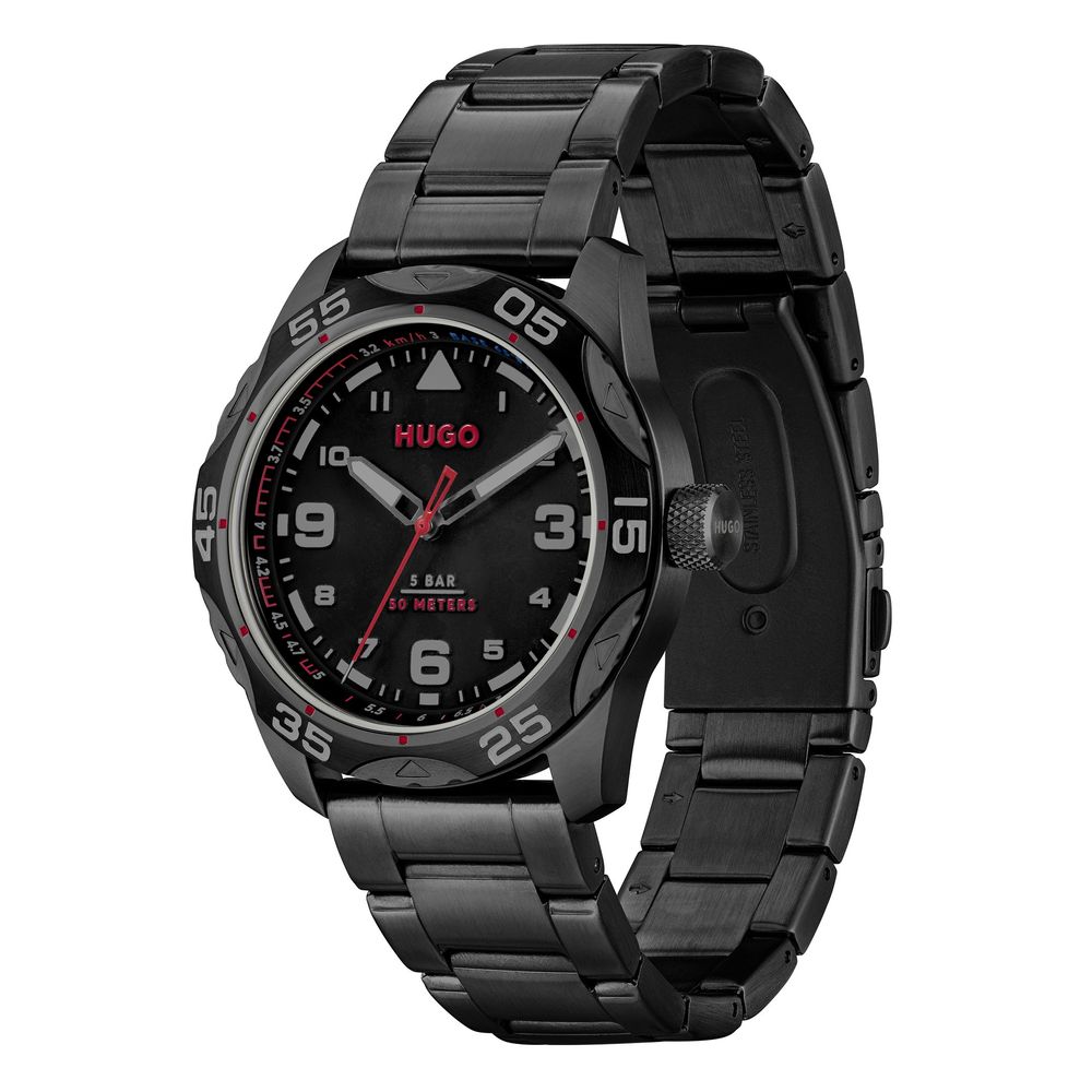 Reloj de acero inoxidable negro