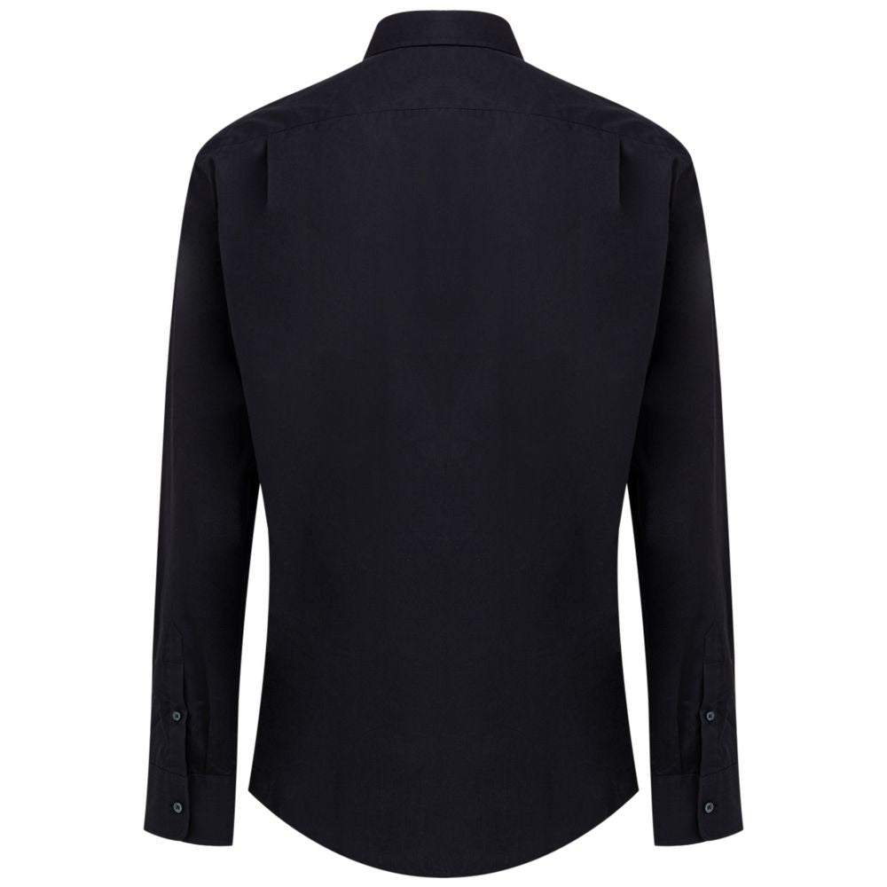 Chemise en coton bleu marine
