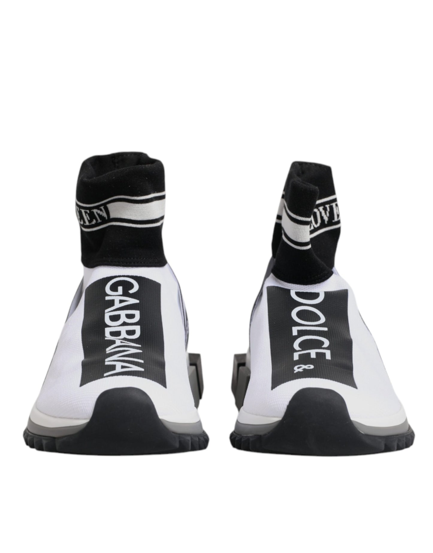 Zapatillas deportivas blancas y negras con calcetines Sorrento