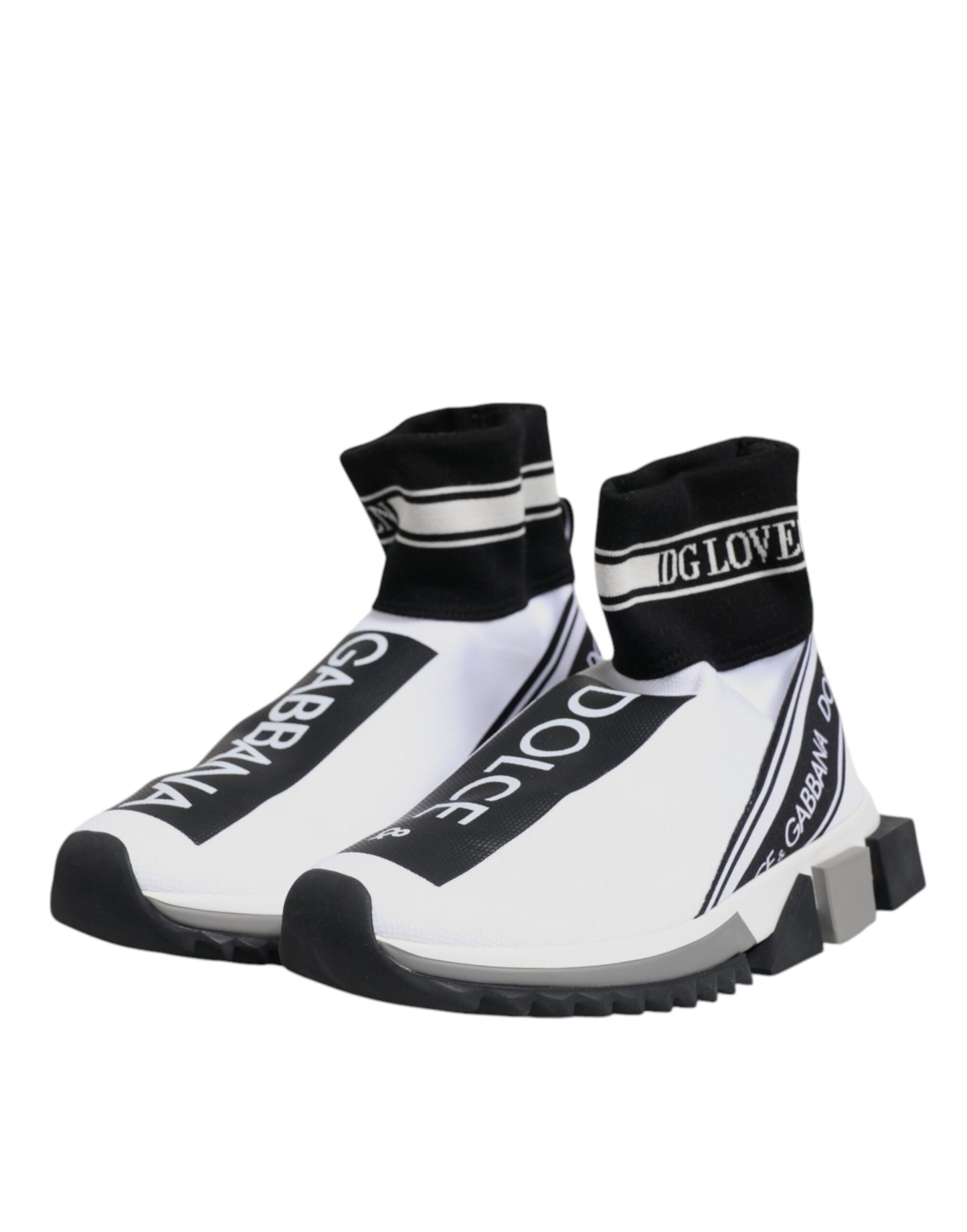 Zapatillas deportivas blancas y negras con calcetines Sorrento