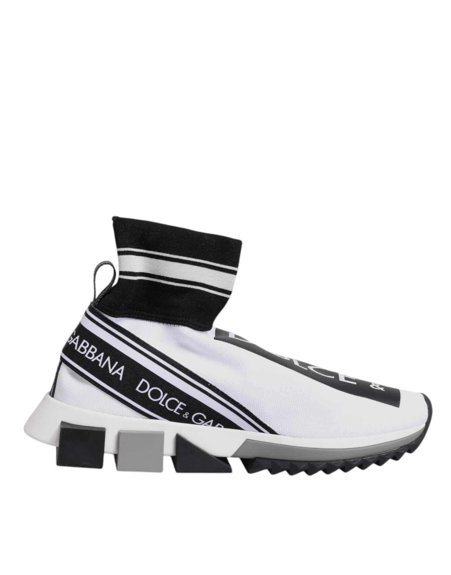 Zapatillas deportivas blancas y negras con calcetines Sorrento