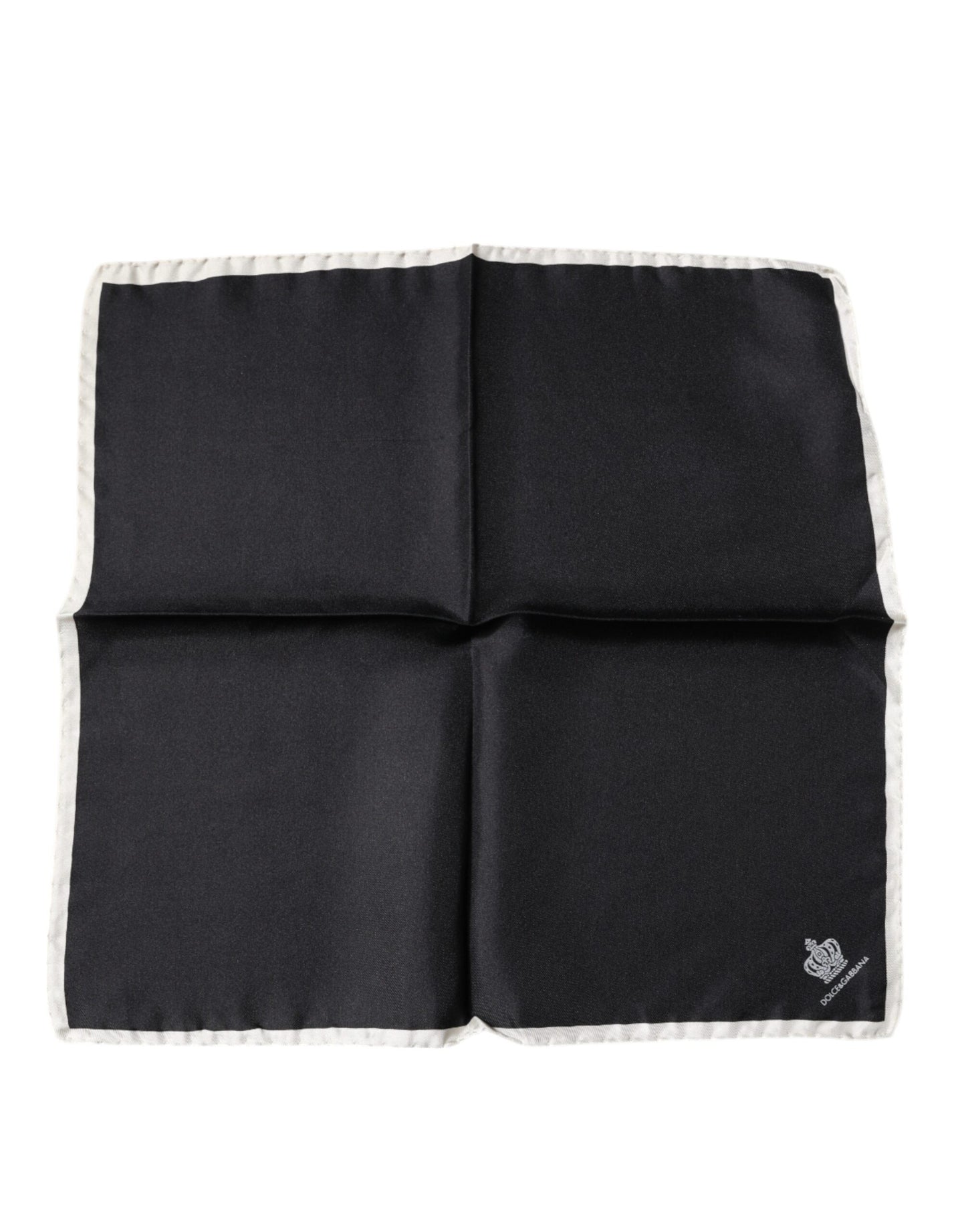 Foulard carré avec logo couronne noire