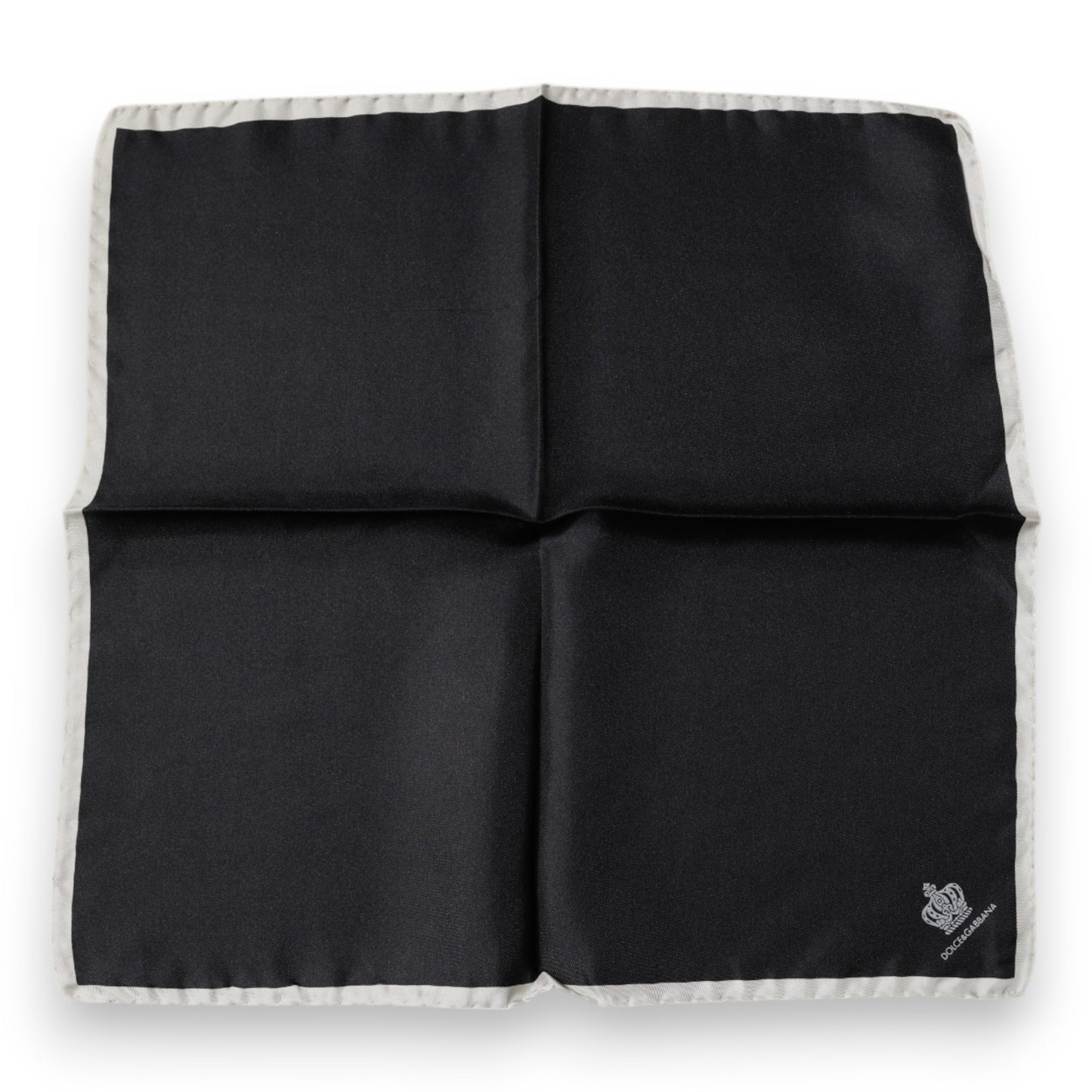 Foulard carré avec logo couronne noire