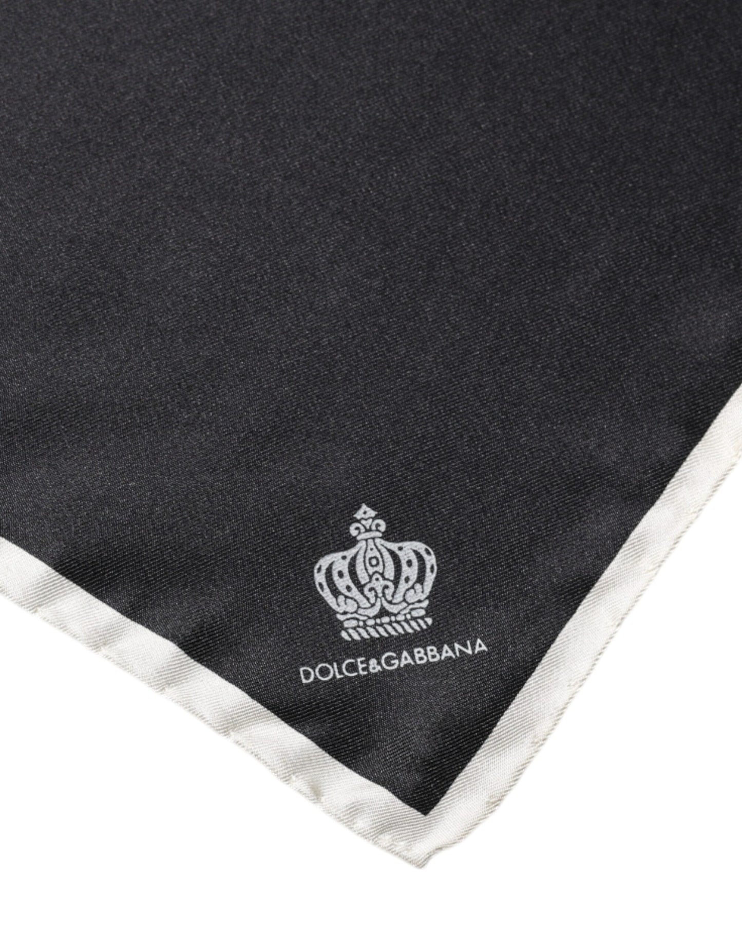 Foulard carré avec logo couronne noire