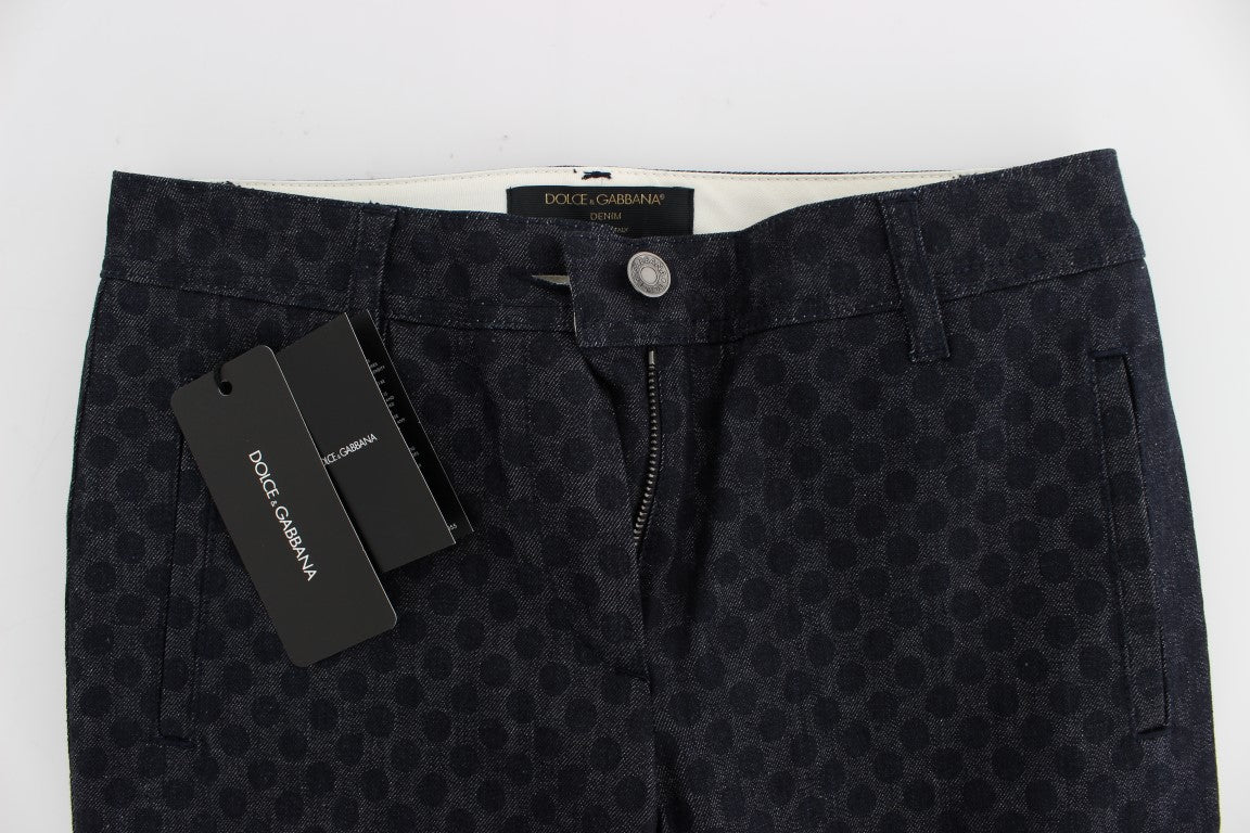 Vaqueros capri ajustados con lunares