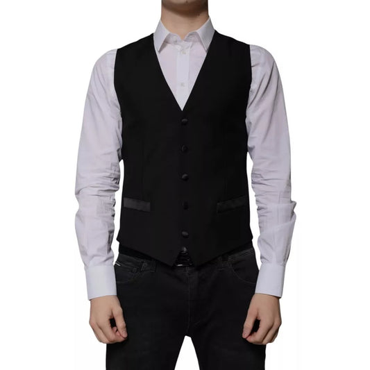 Gilet en laine noire pour homme