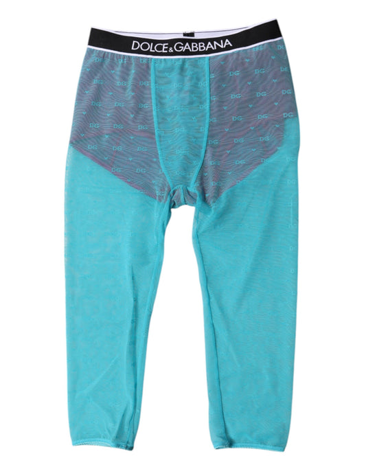 Lencería corta con logo azul fucsia