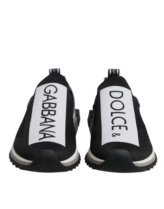 Baskets Sorrento noires et blanches à enfiler