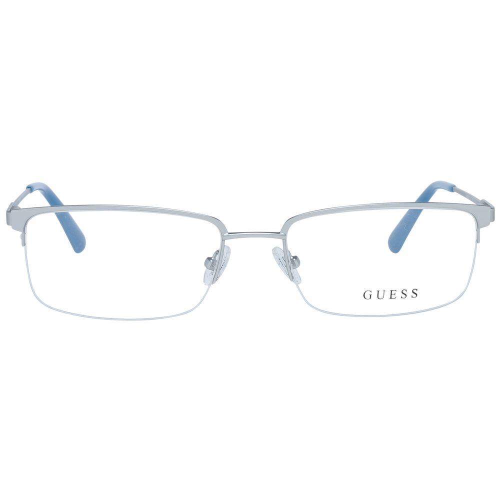 Montures optiques argentées pour hommes