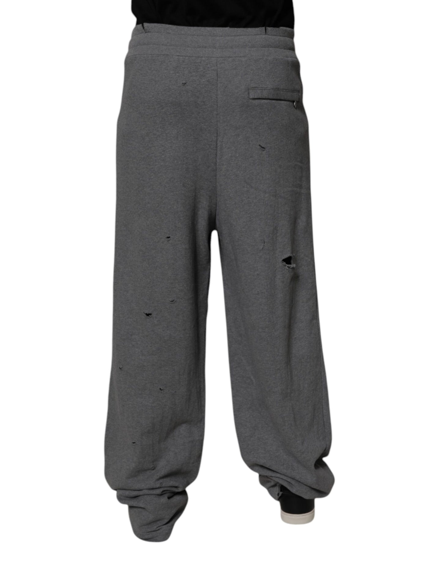 Pantalones deportivos rectos RipStyle de algodón gris