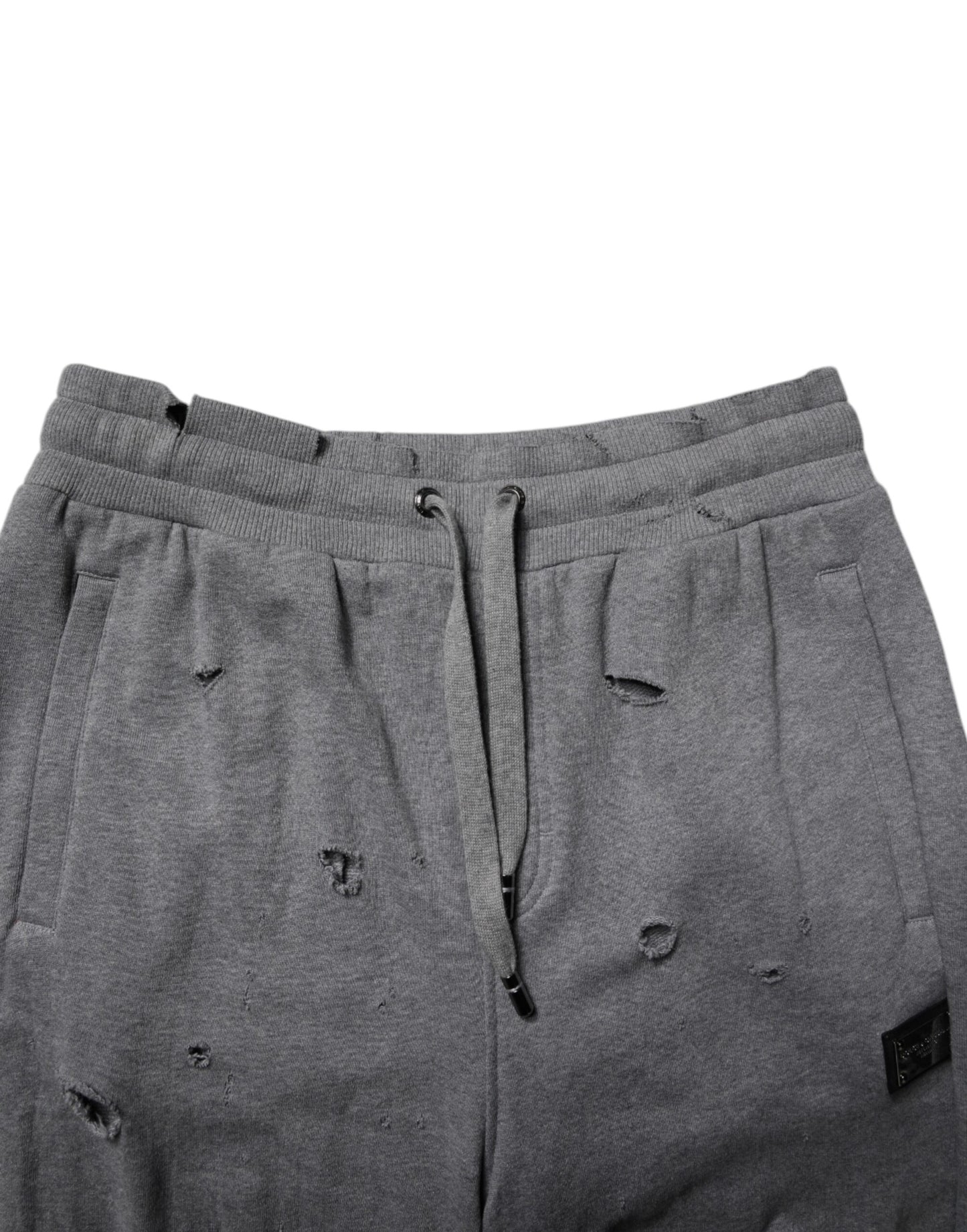 Pantalones deportivos rectos RipStyle de algodón gris