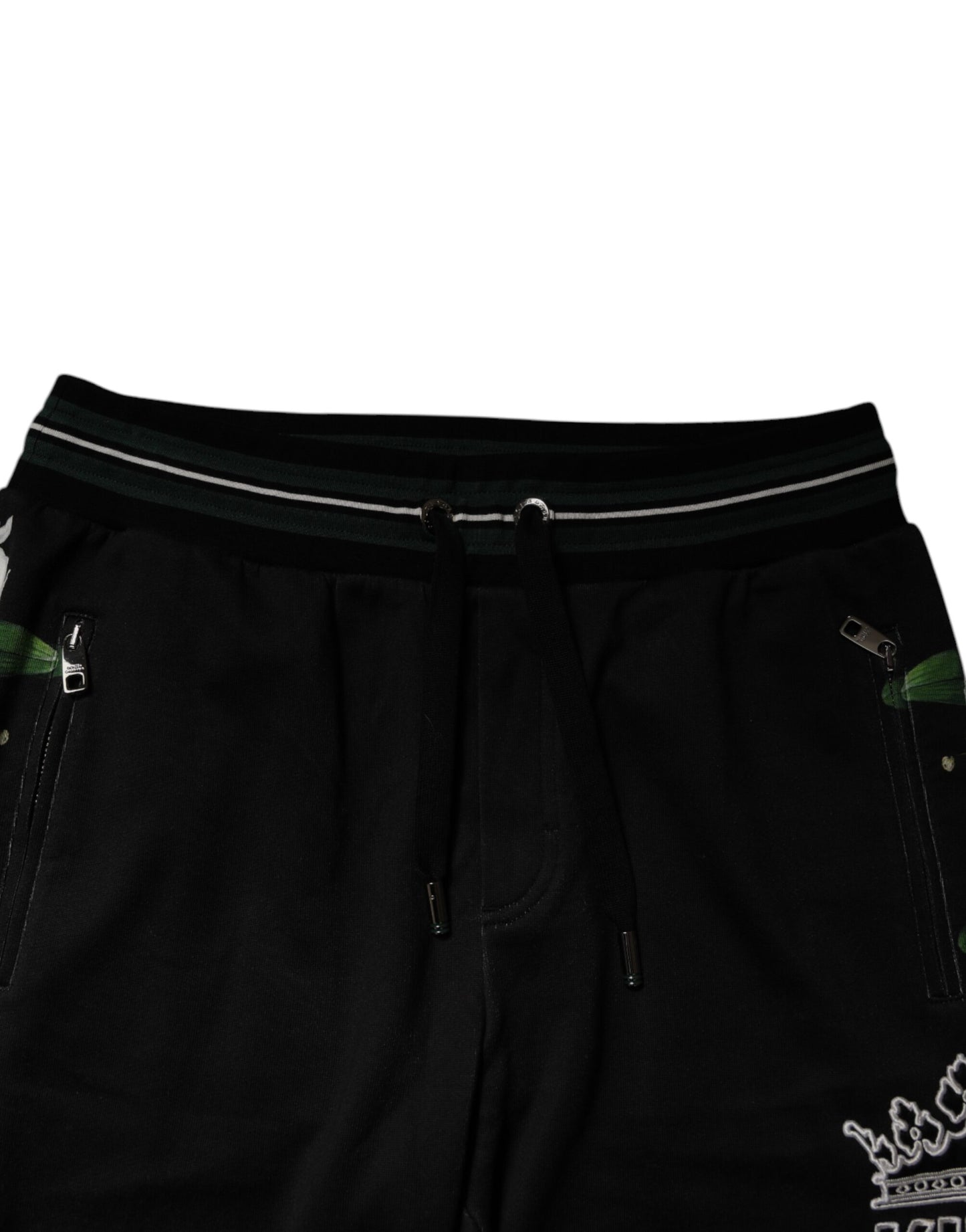 Pantalon de jogging noir à imprimé floral King pour homme