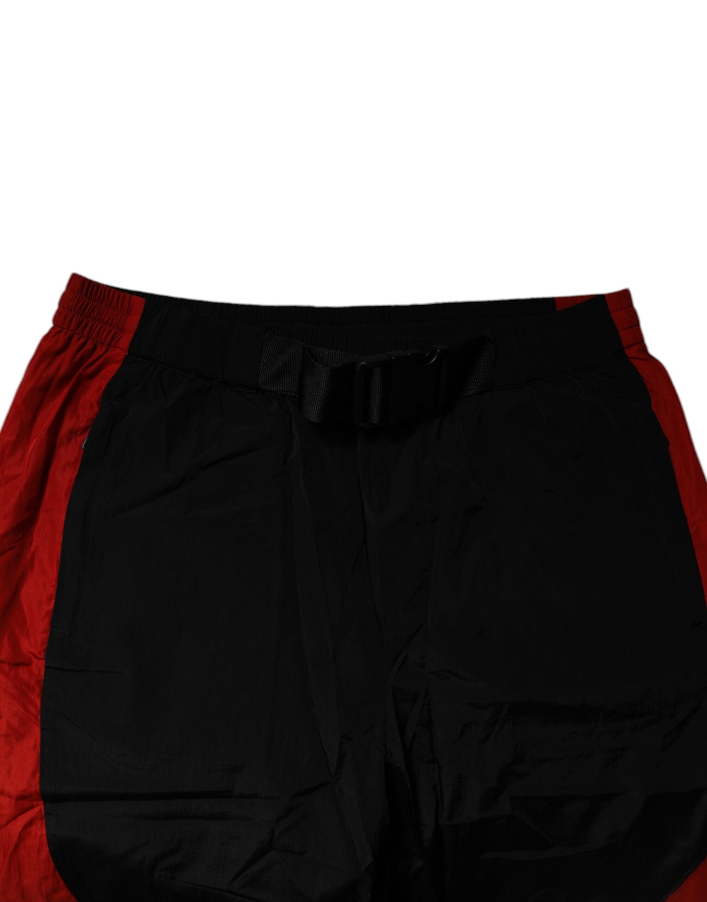Pantalon de jogging à imprimé léopard noir et rouge