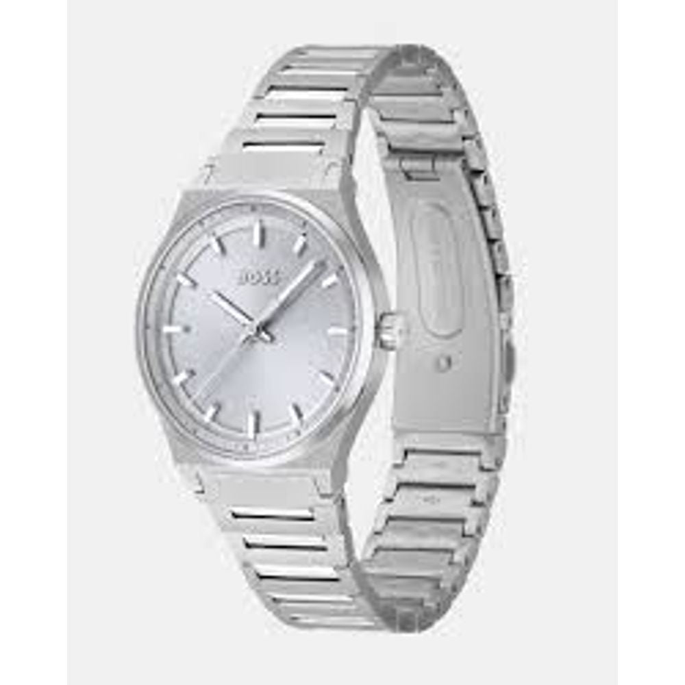 Reloj de acero inoxidable plateado