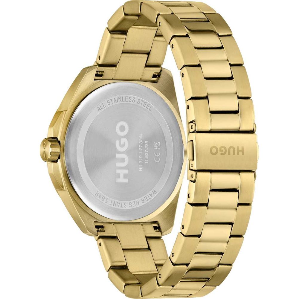 Reloj de acero inoxidable dorado