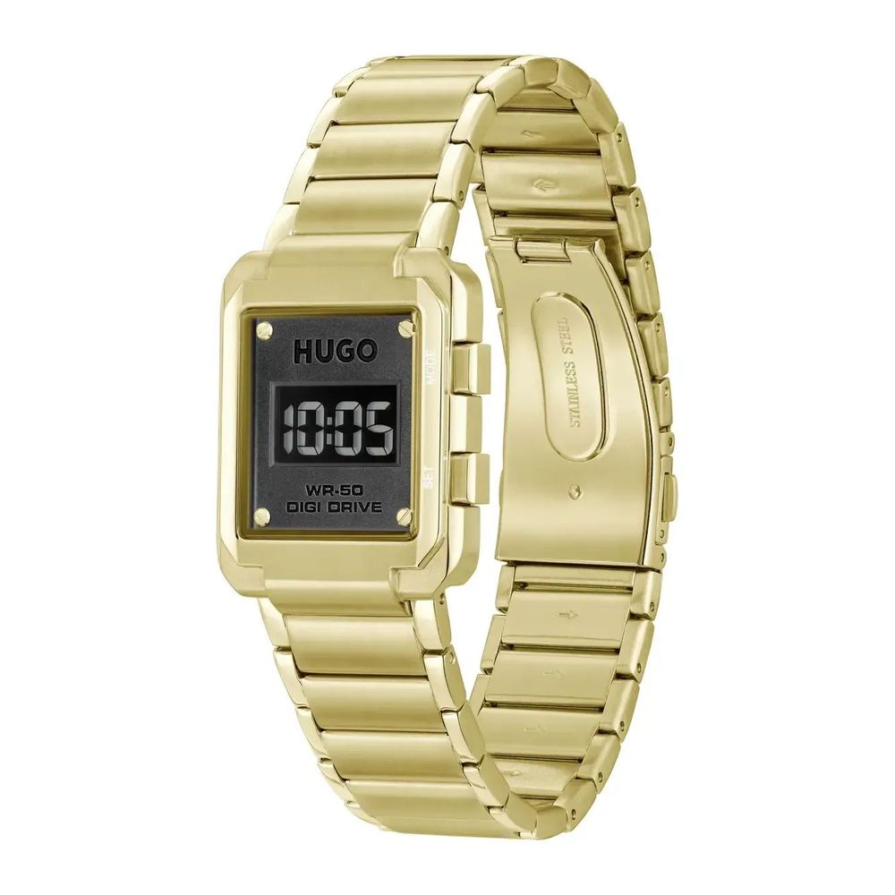 Reloj de acero inoxidable dorado