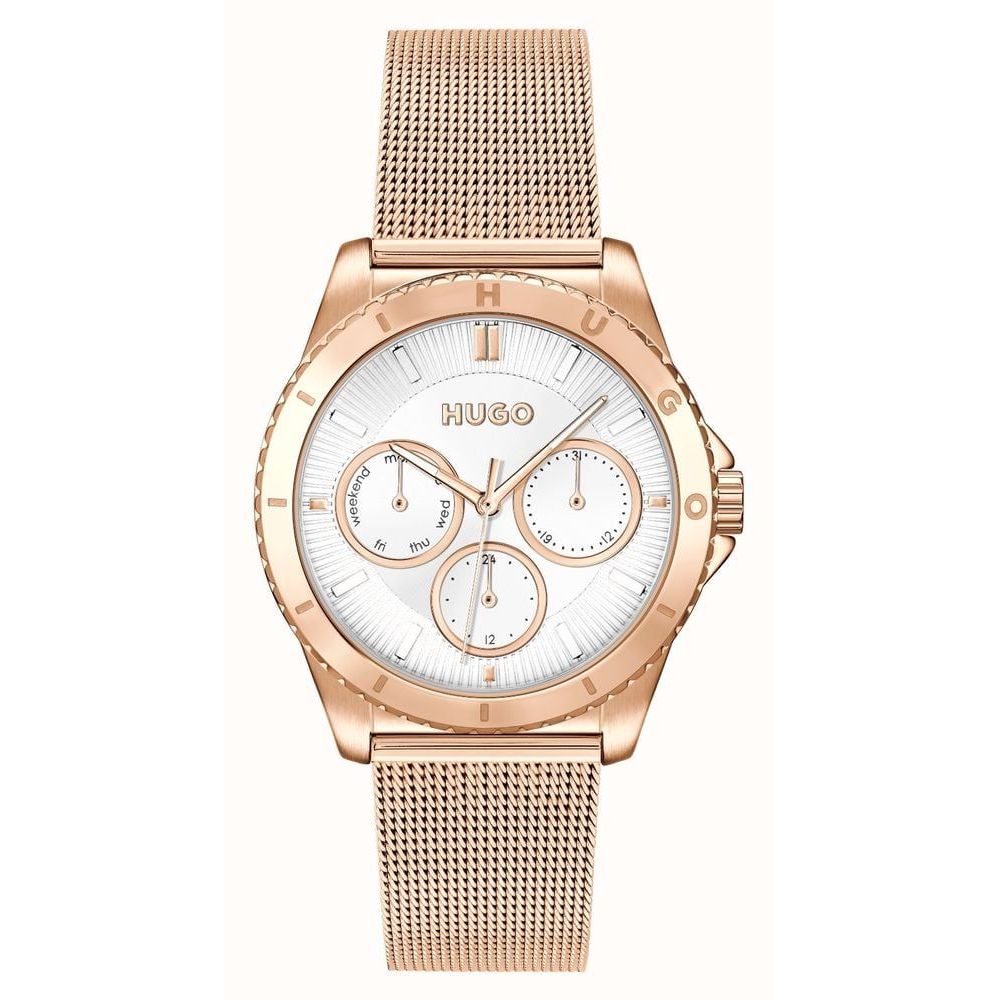 Reloj de acero inoxidable dorado