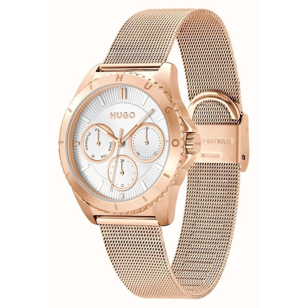 Reloj de acero inoxidable dorado