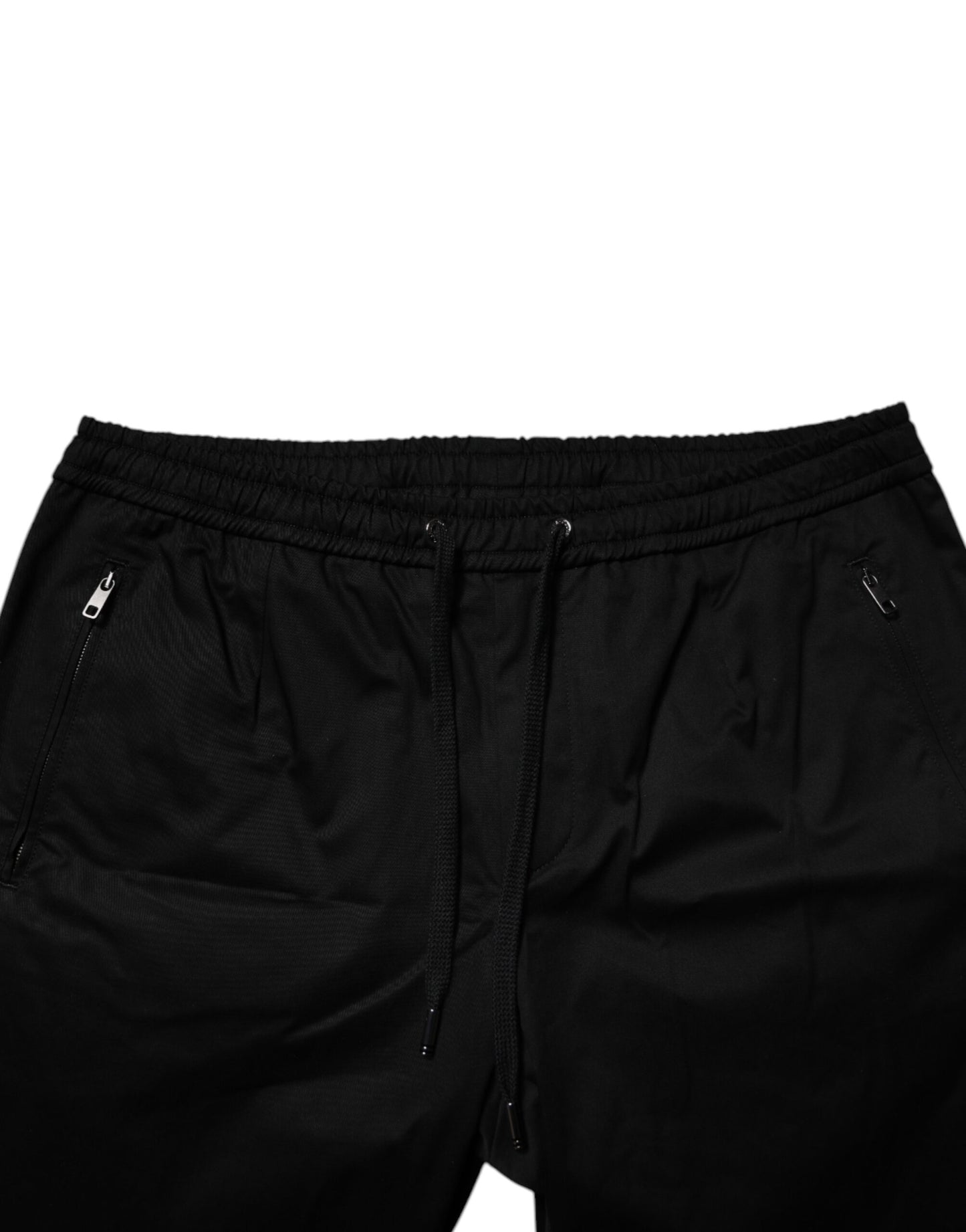 Pantalones deportivos negros de algodón elástico