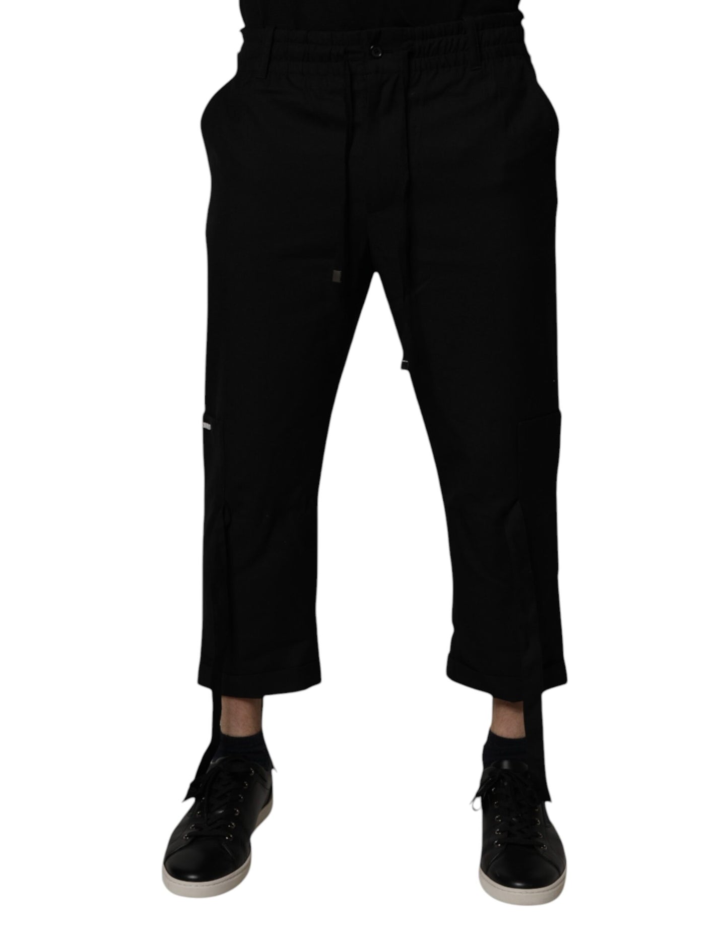 Pantalones cortos negros de poliéster para hombre