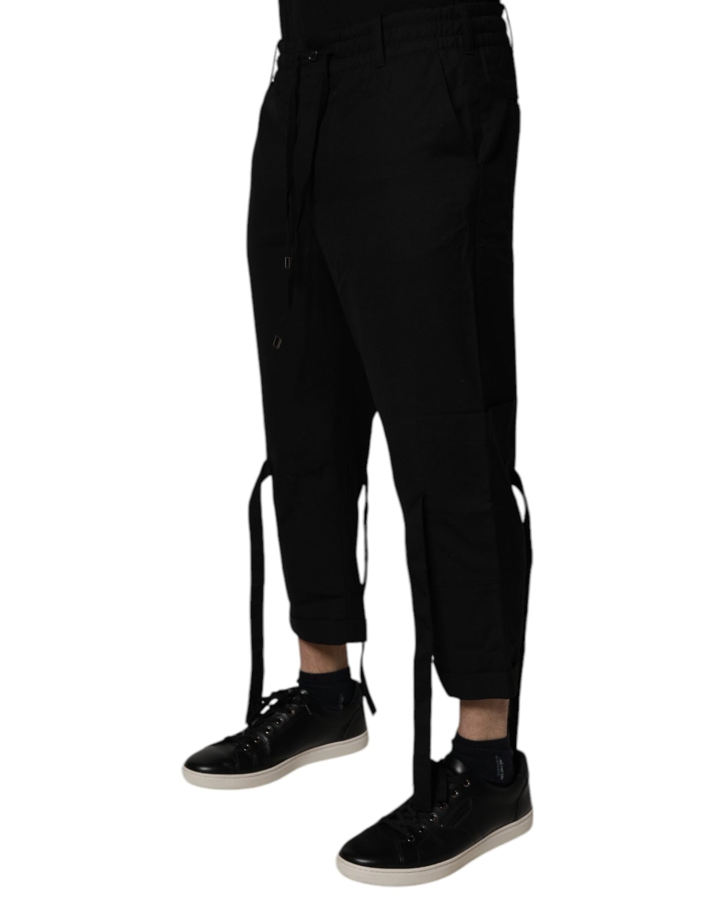 Pantalones cortos negros de poliéster para hombre