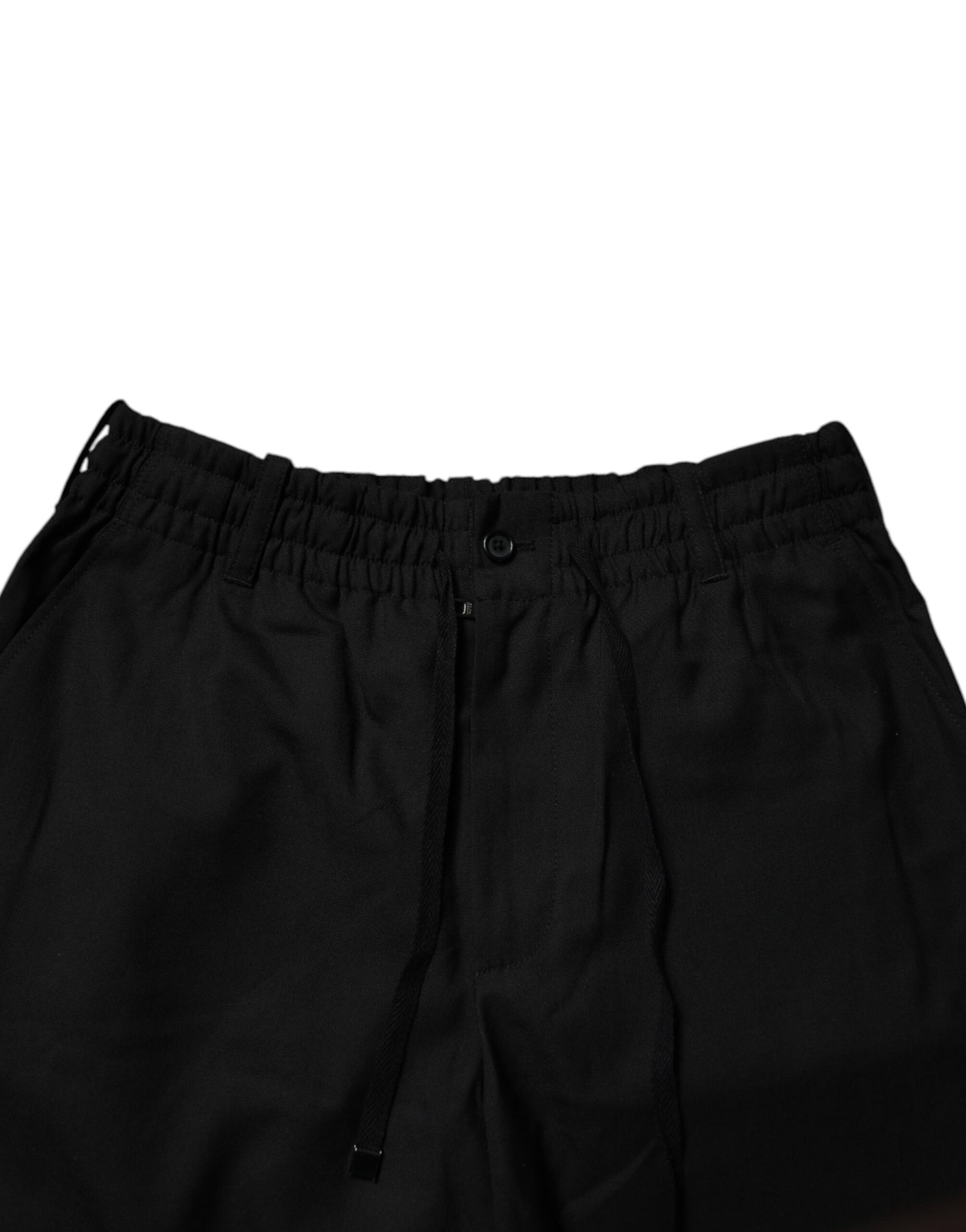 Pantalones cortos negros de poliéster para hombre