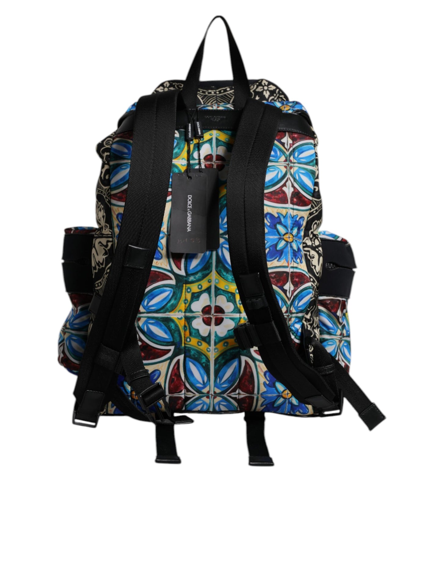 Sac à dos en nylon à imprimé majolique multicolore