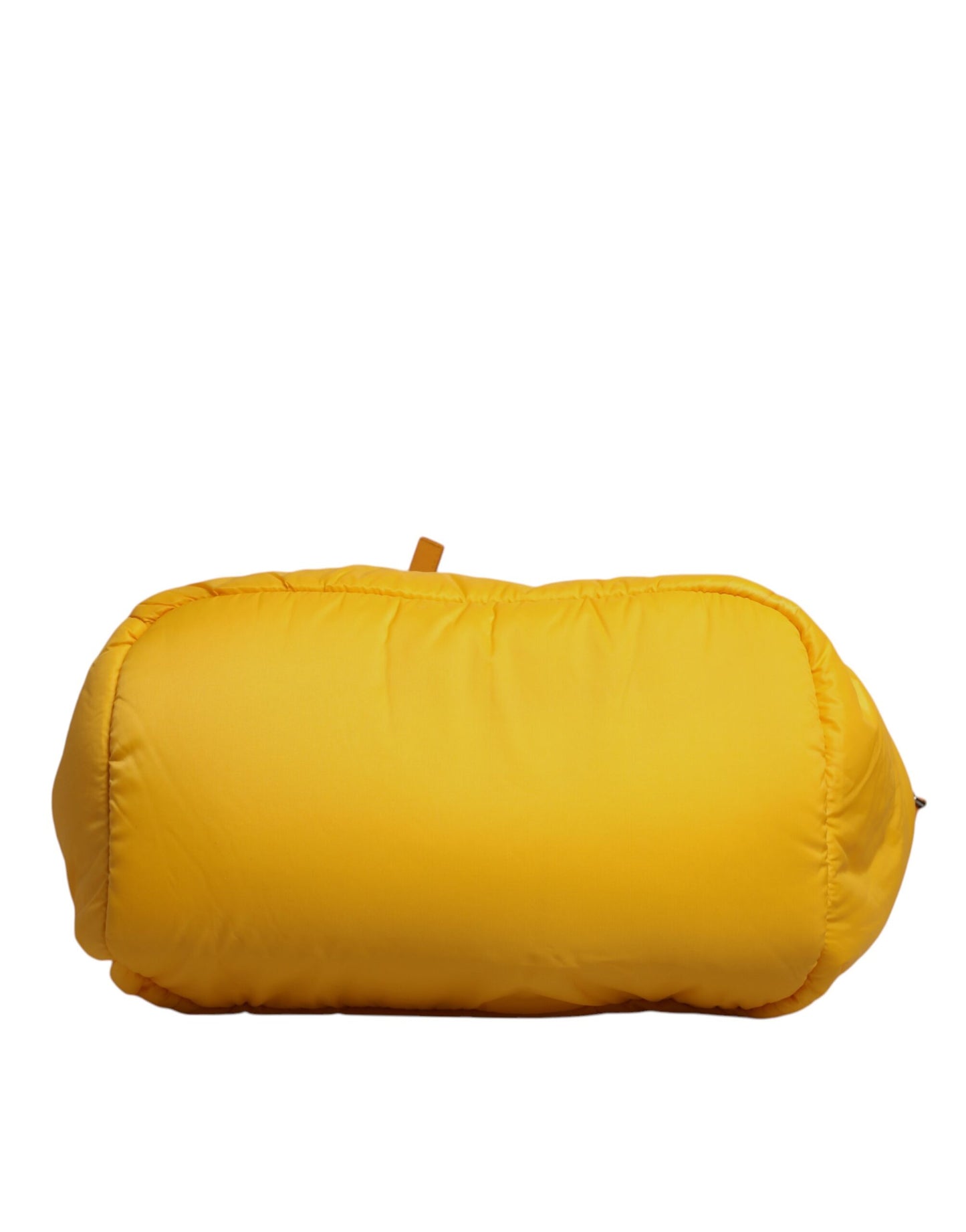 Bolso bandolera de nailon con placa del logotipo en color amarillo y naranja