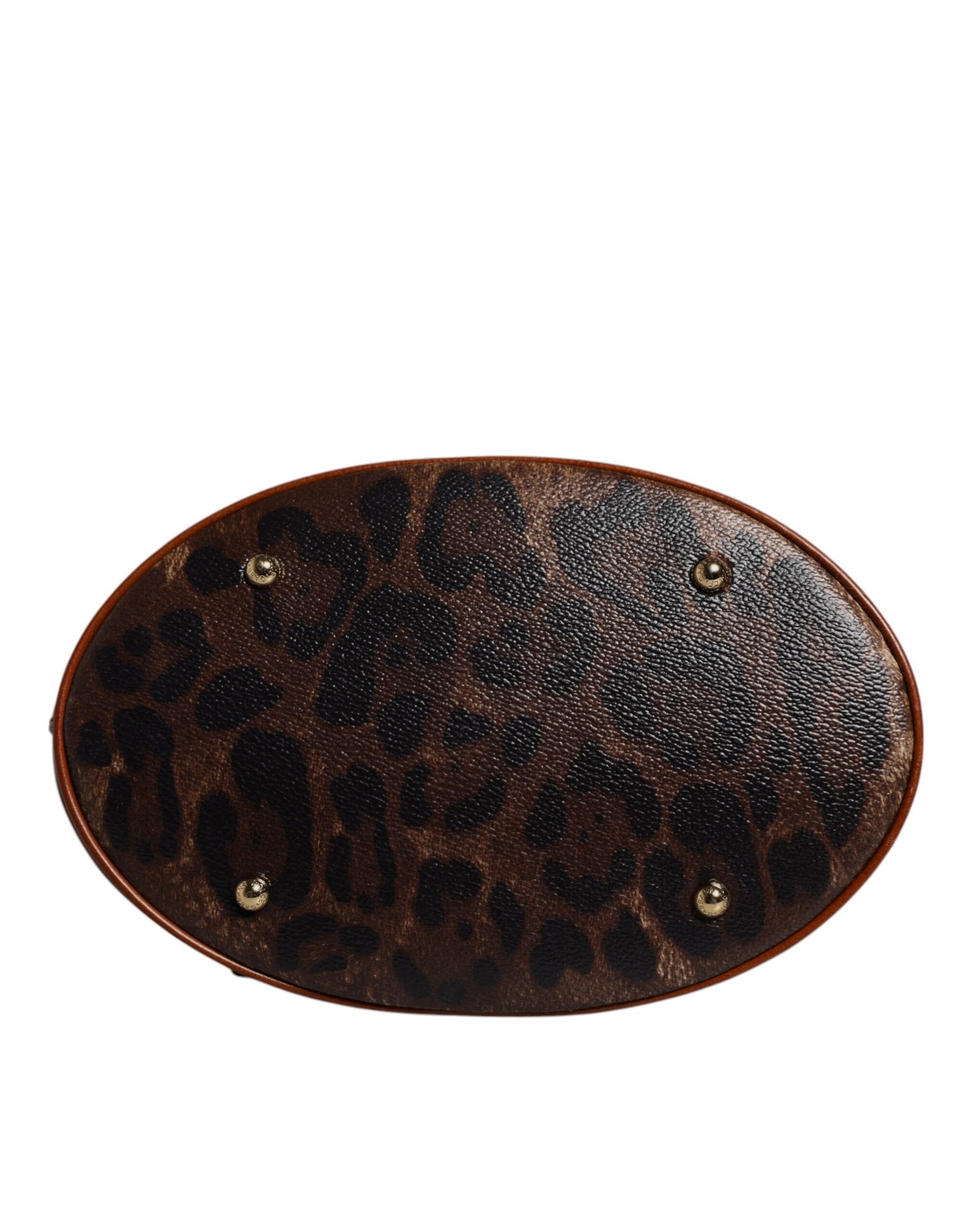 Bolso tote de piel de leopardo marrón con correa para el hombro