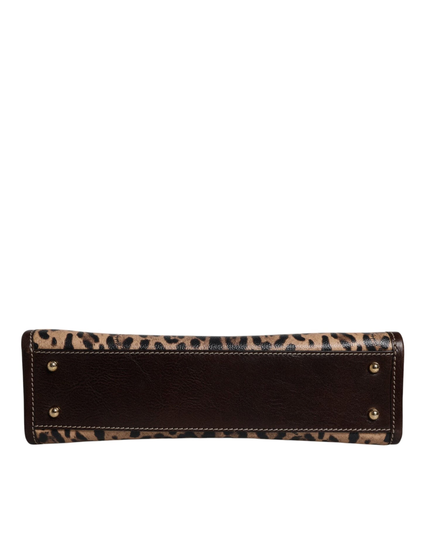 Bolso tote de piel de leopardo marrón con correa para el hombro