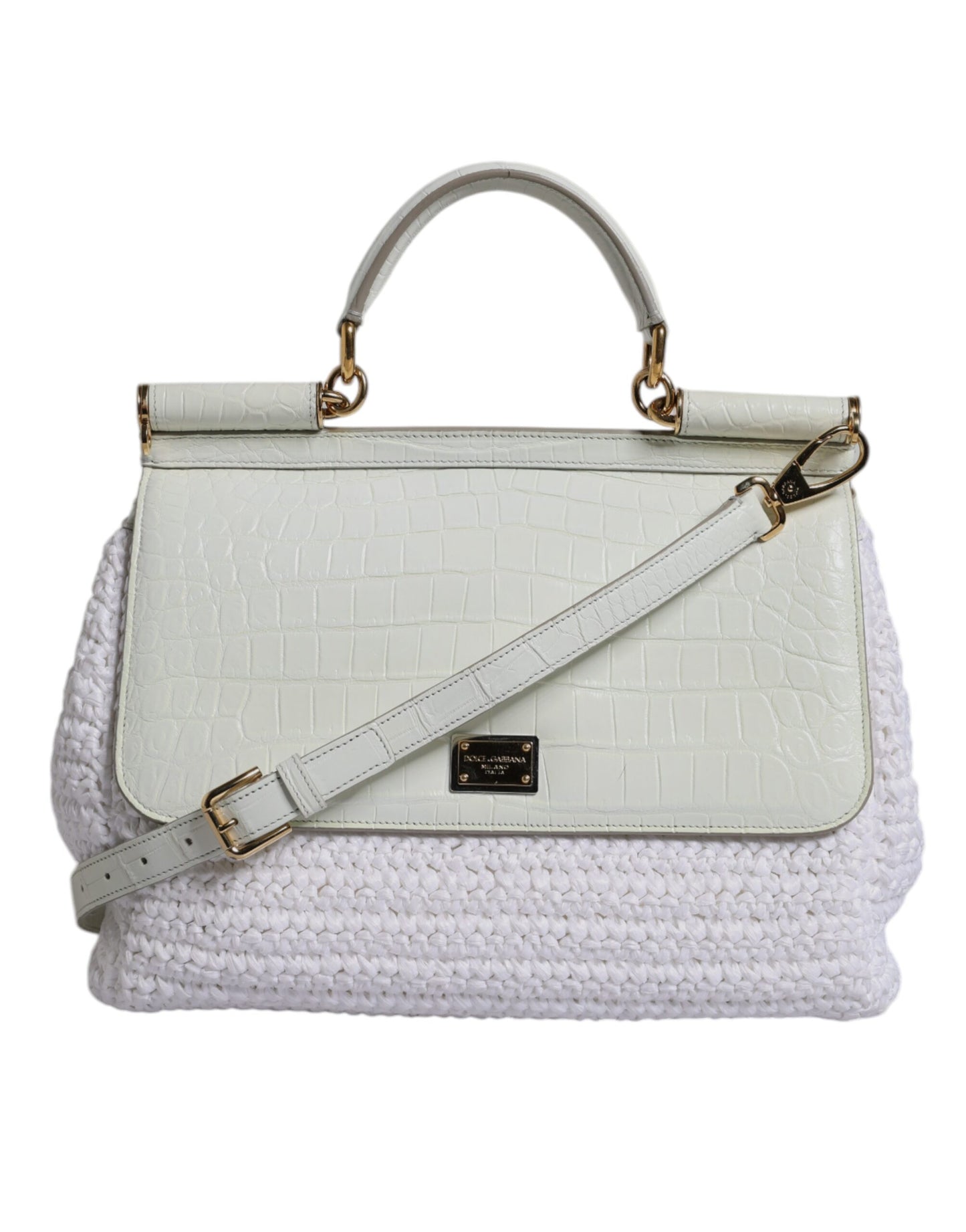 Sac à bandoulière en cuir blanc avec poignée supérieure